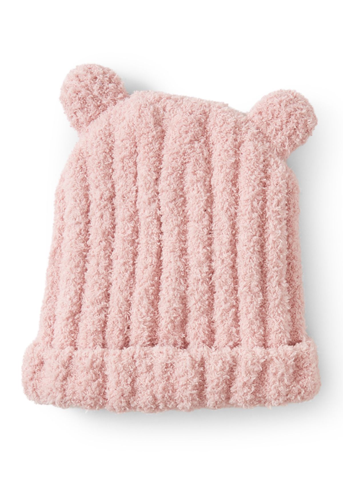 Girls Pink Bear Hat and Mittens Set