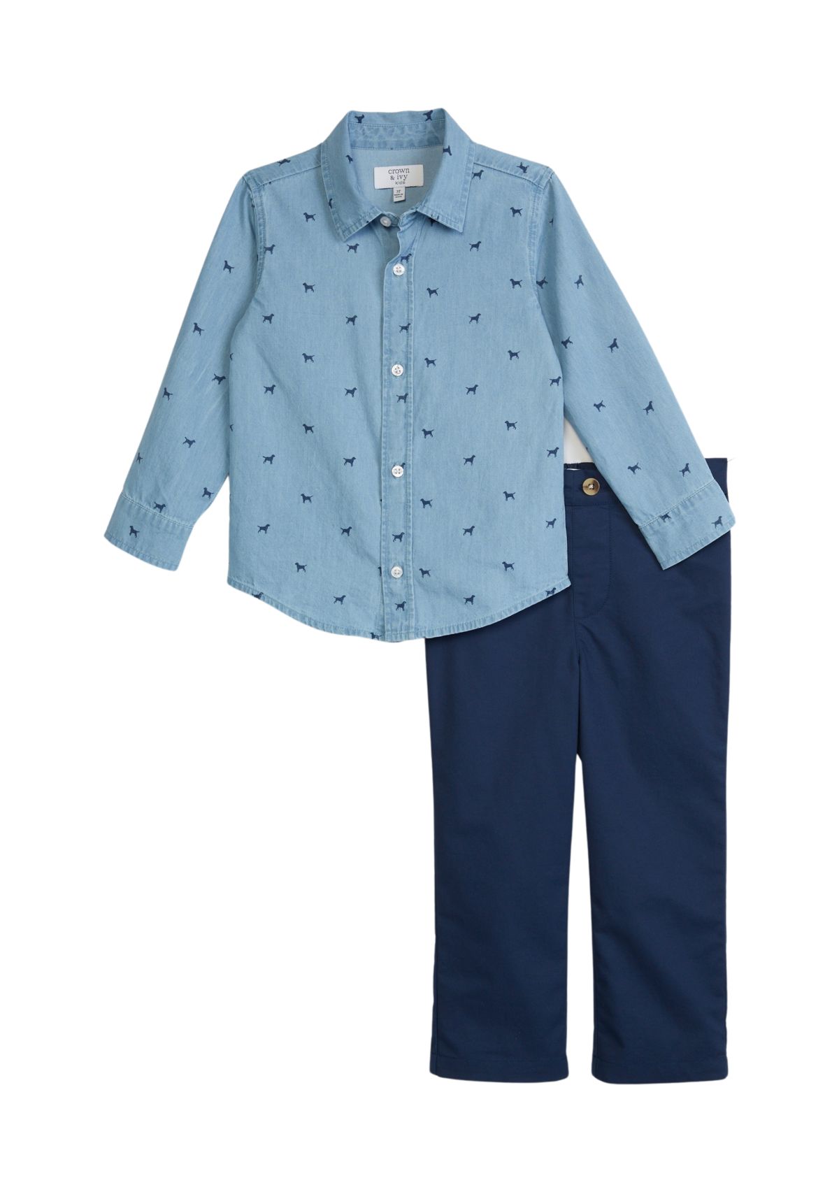 Boys 4-7 Woven Chambray Set 