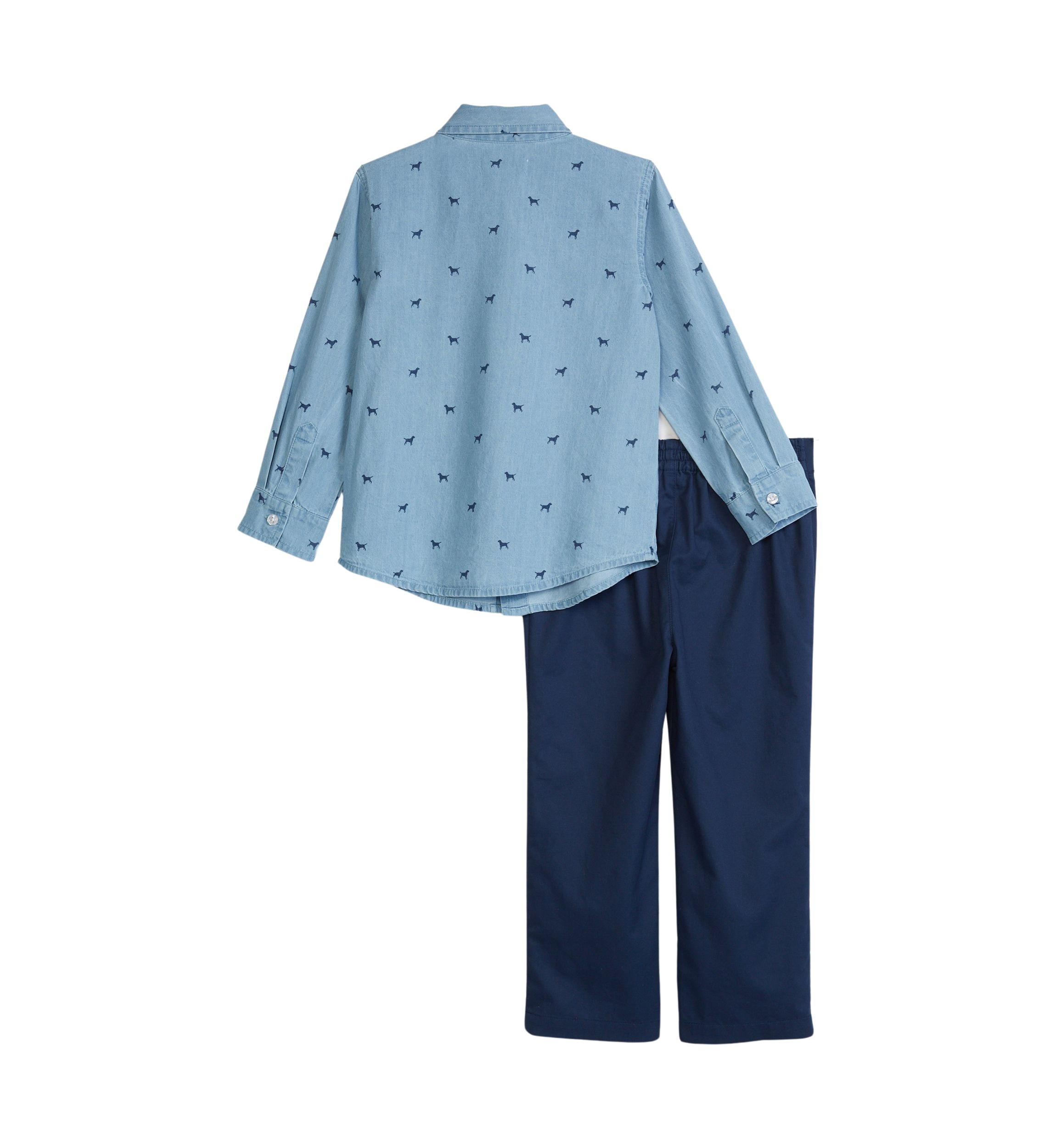 Boys 4-7 Woven Chambray Set 