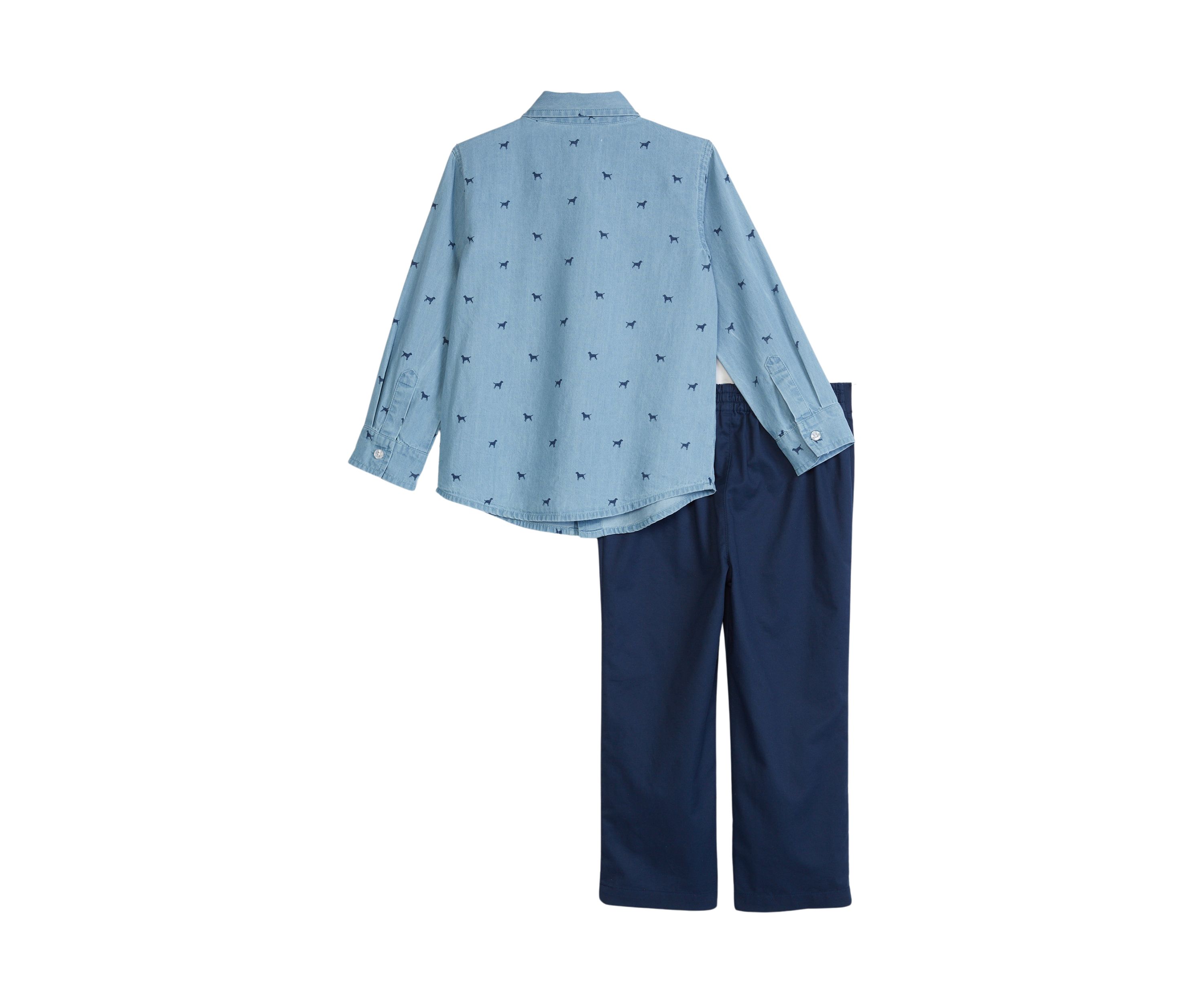 Boys 4-7 Woven Chambray Set 
