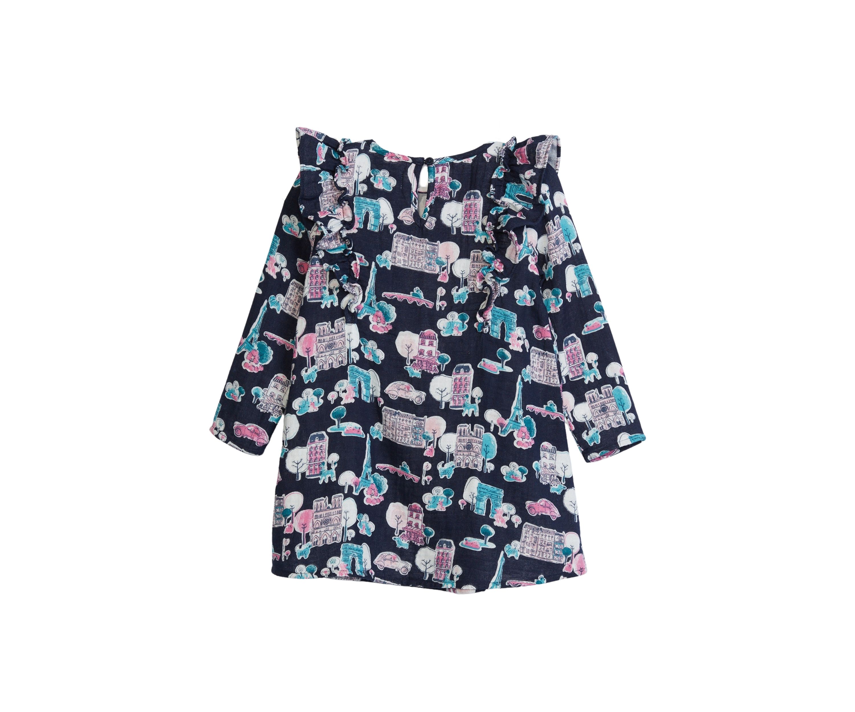 Baby Girls Printed Ruffle Dress