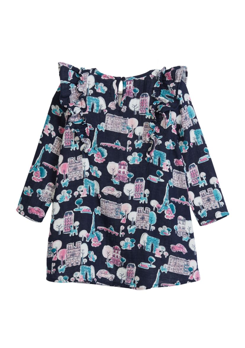 Baby Girls Printed Ruffle Dress