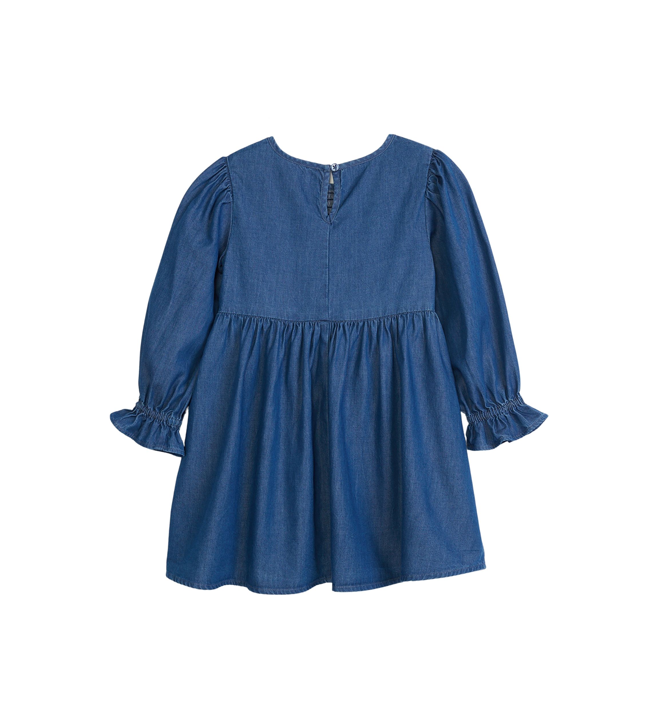 Toddler Girls Smocked Chambray Dress