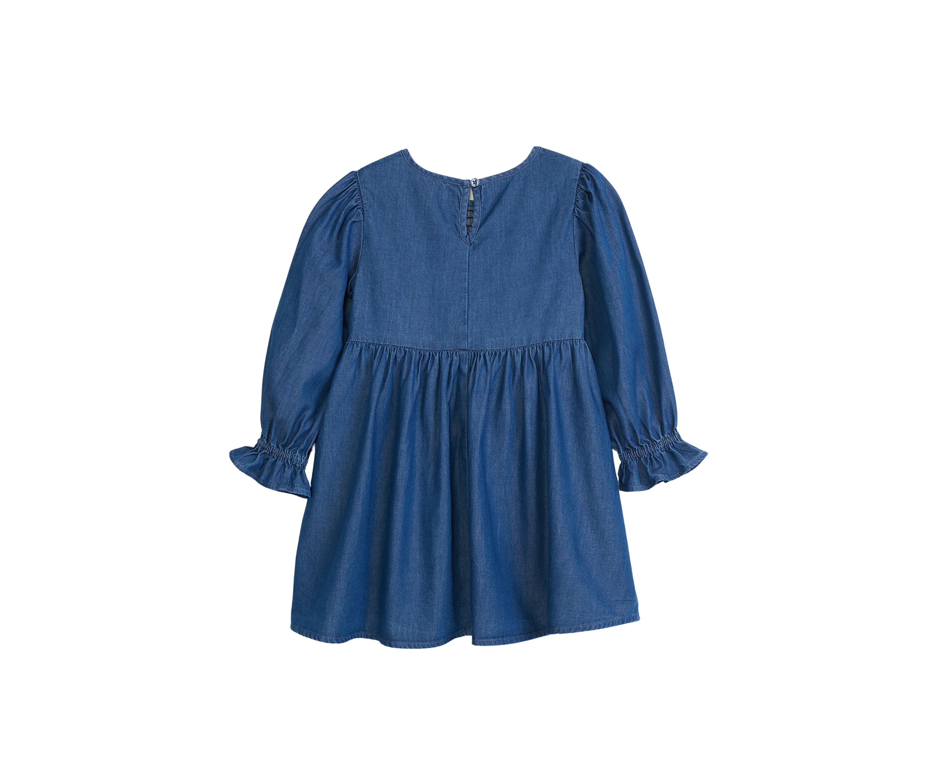 Toddler Girls Smocked Chambray Dress