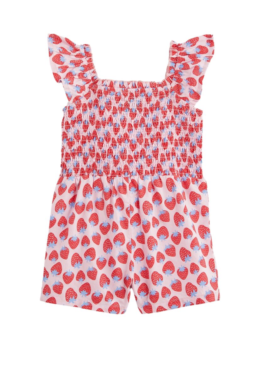 Baby Girls Printed Ruffle Romper 