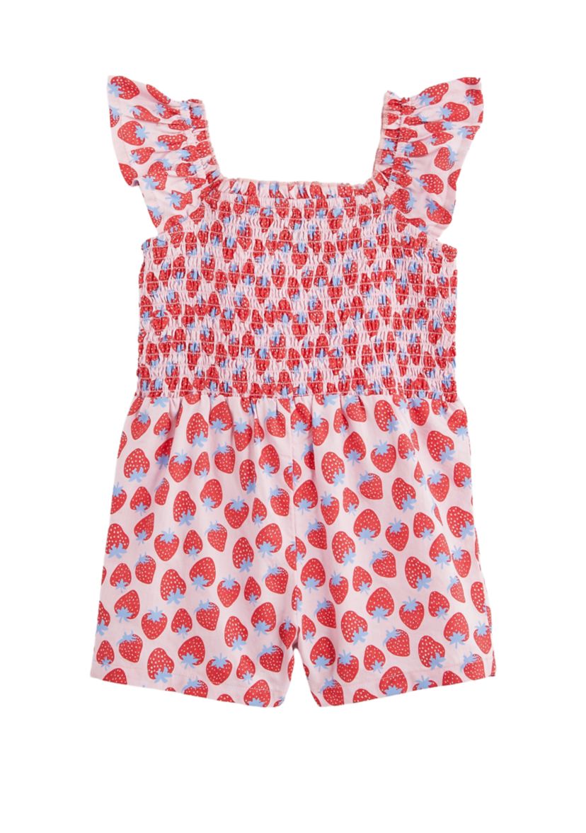 Baby Girls Printed Ruffle Romper 