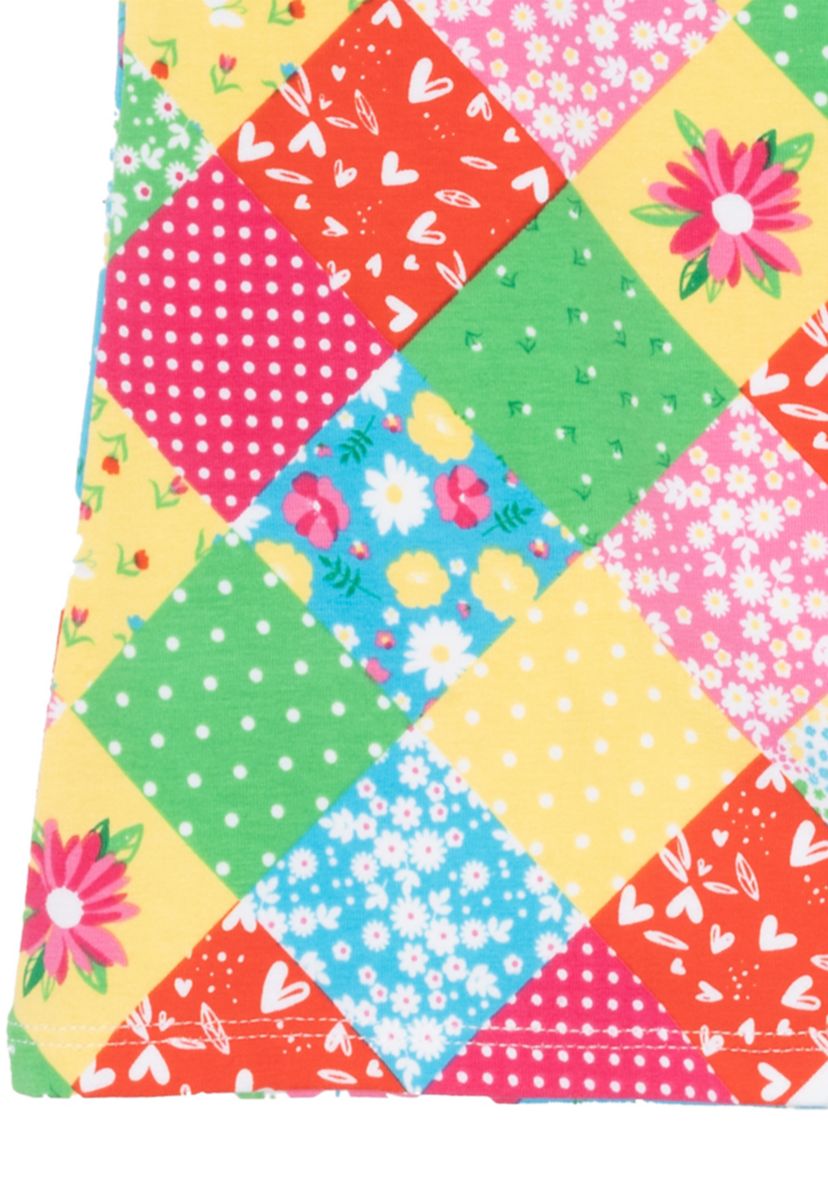 Toddler Girls Patchwork Printed T-Shirt