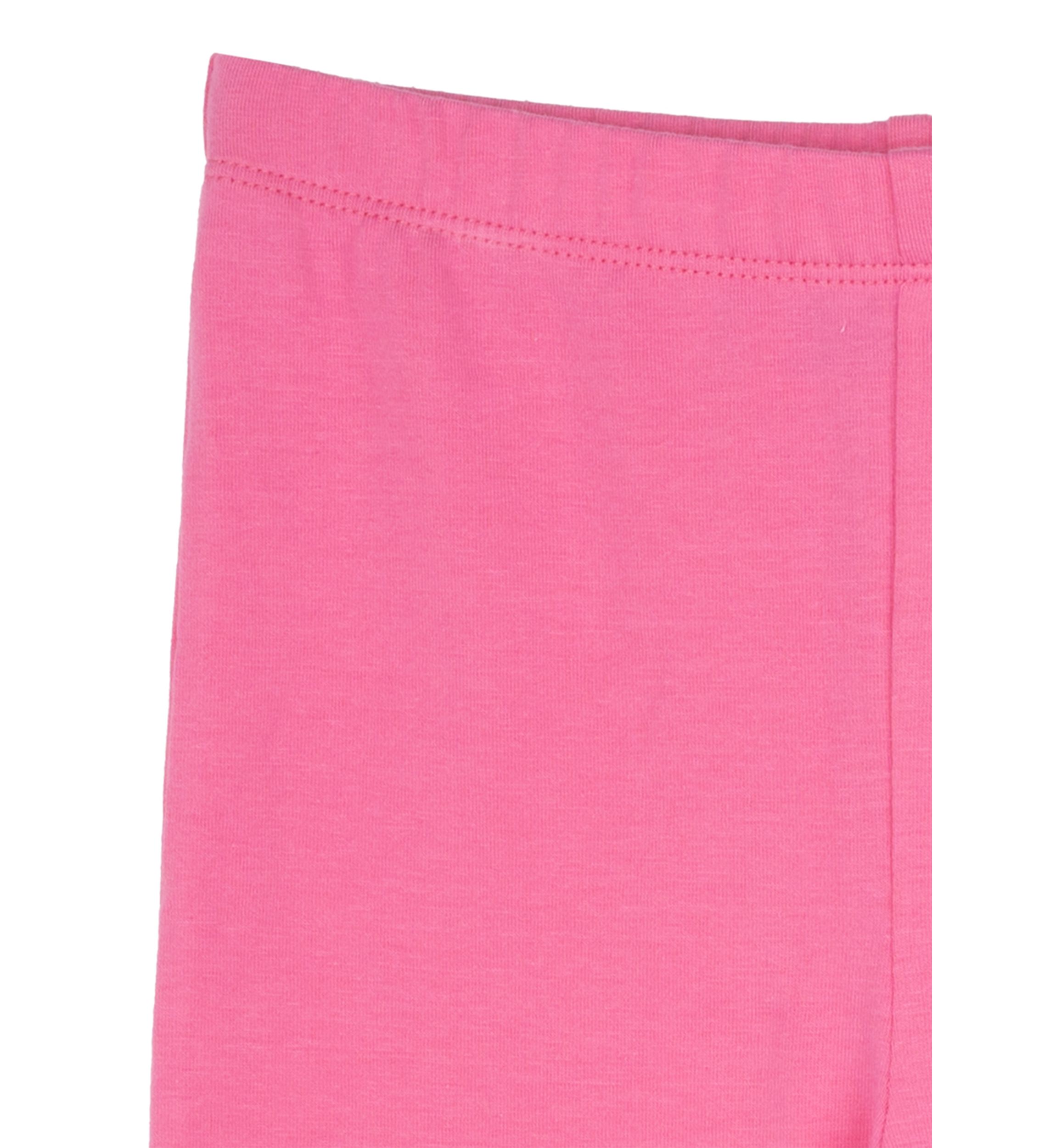 Toddler Girls Solid Pink Leggings with Bow Details