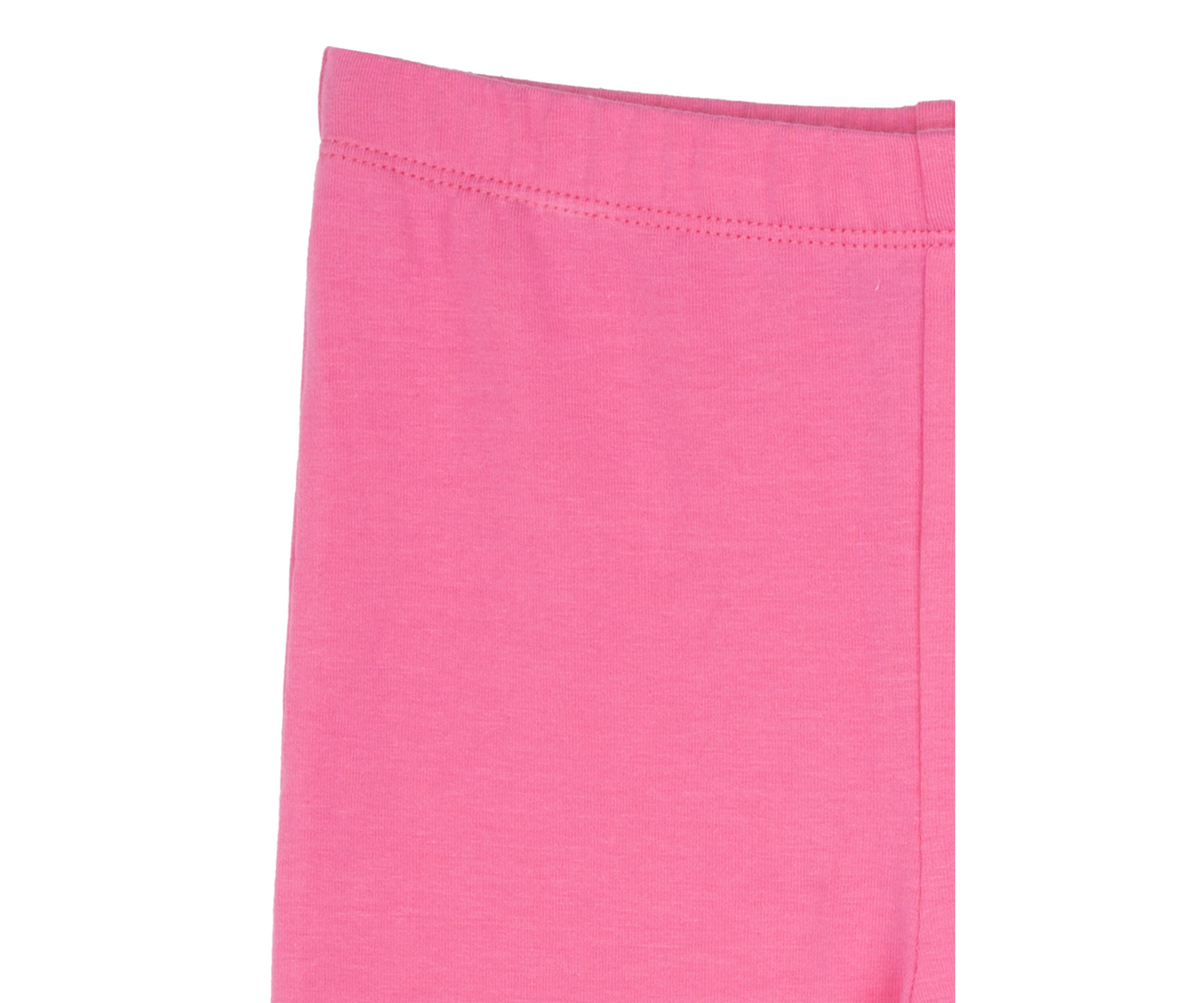 Toddler Girls Solid Pink Leggings with Bow Details