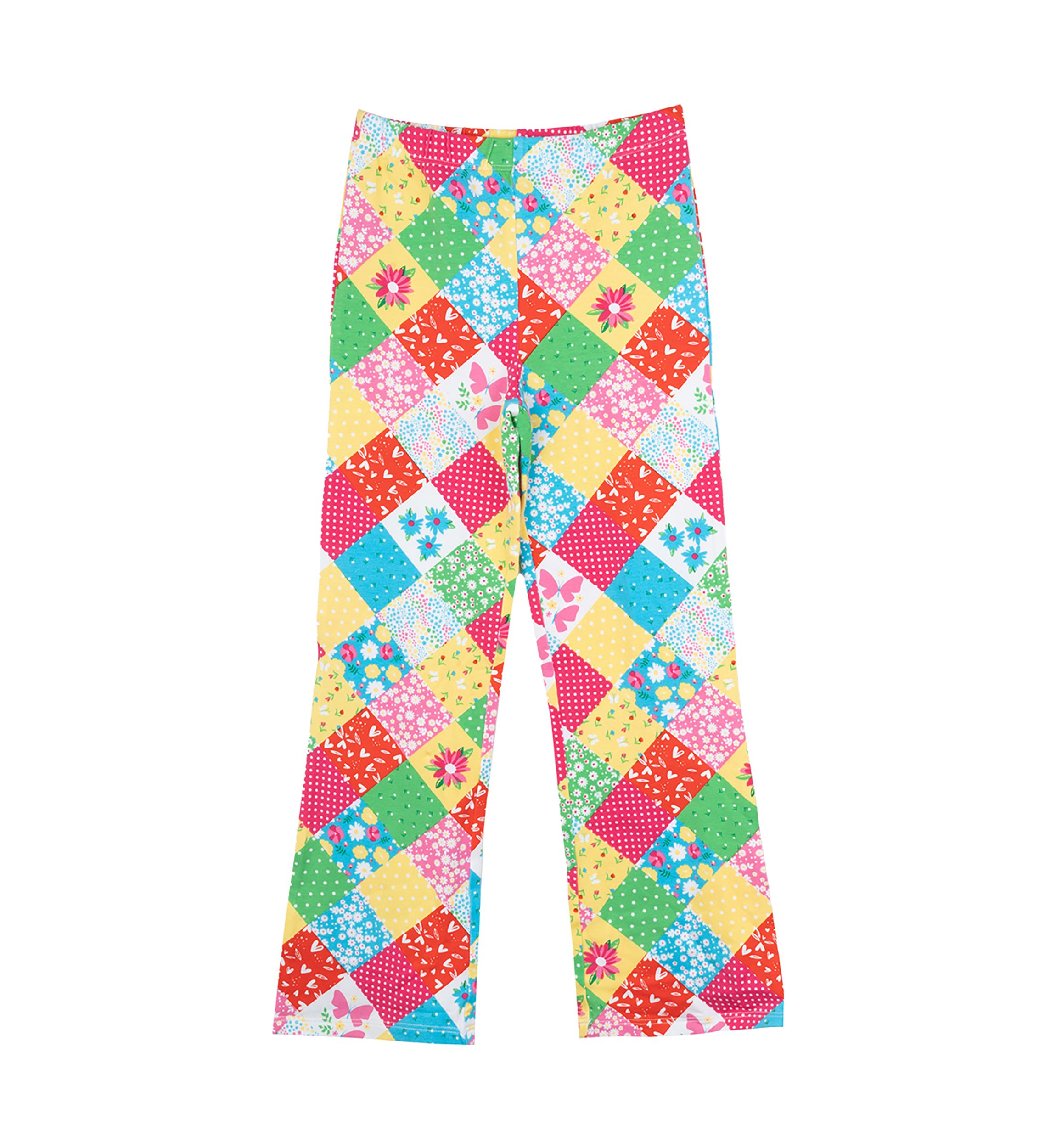Toddler Girls Patchwork Printed Leggings