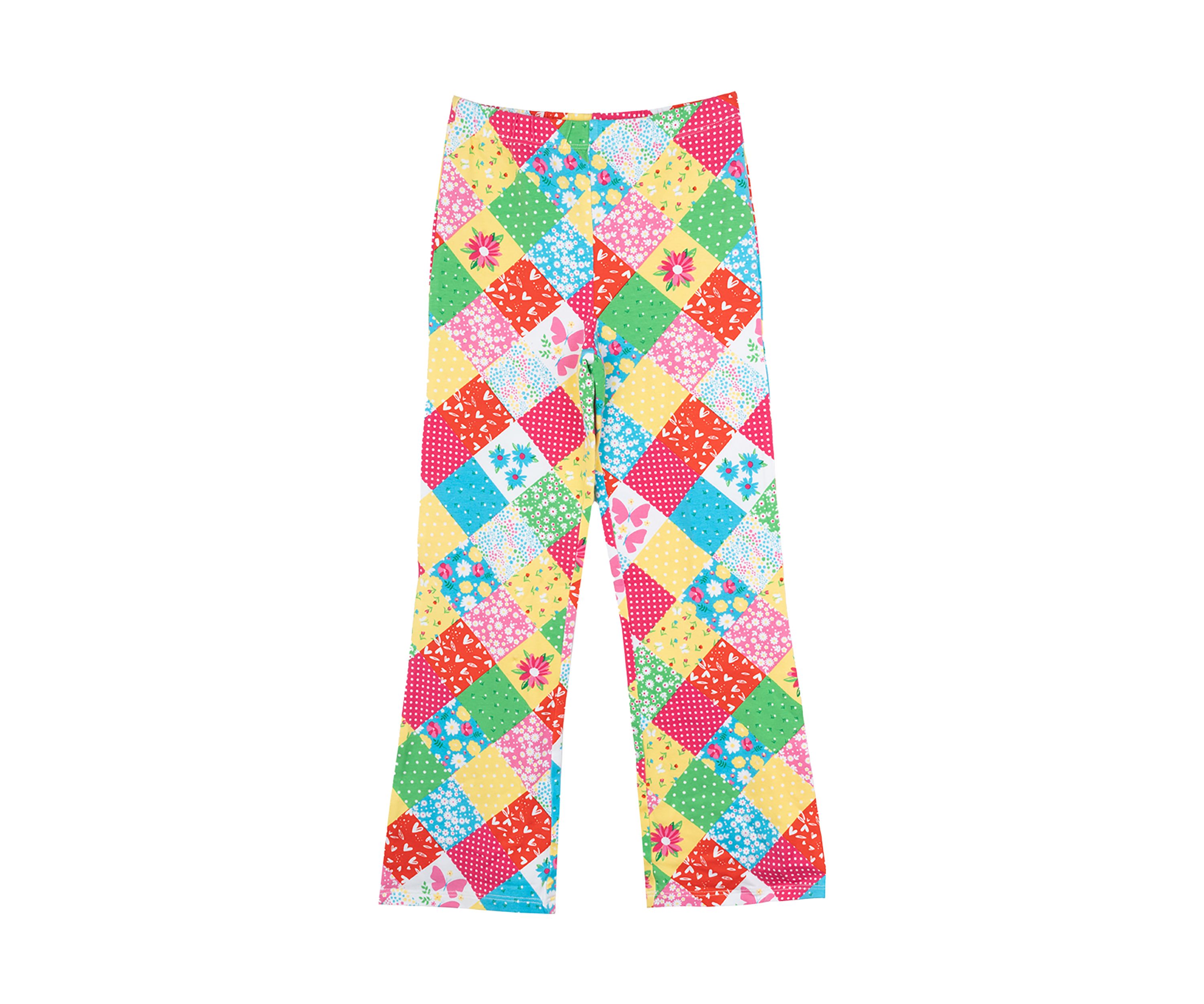 Toddler Girls Patchwork Printed Leggings