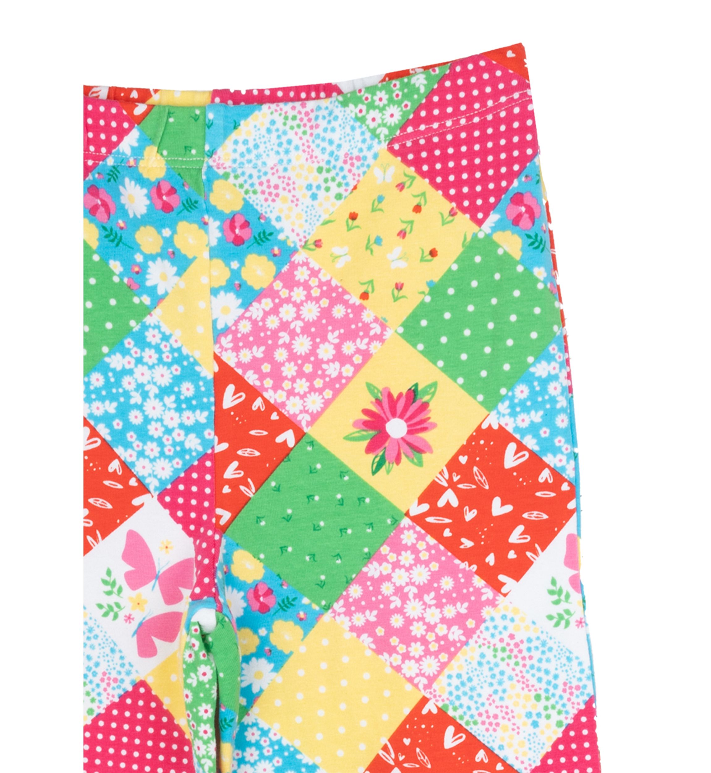 Toddler Girls Patchwork Printed Leggings