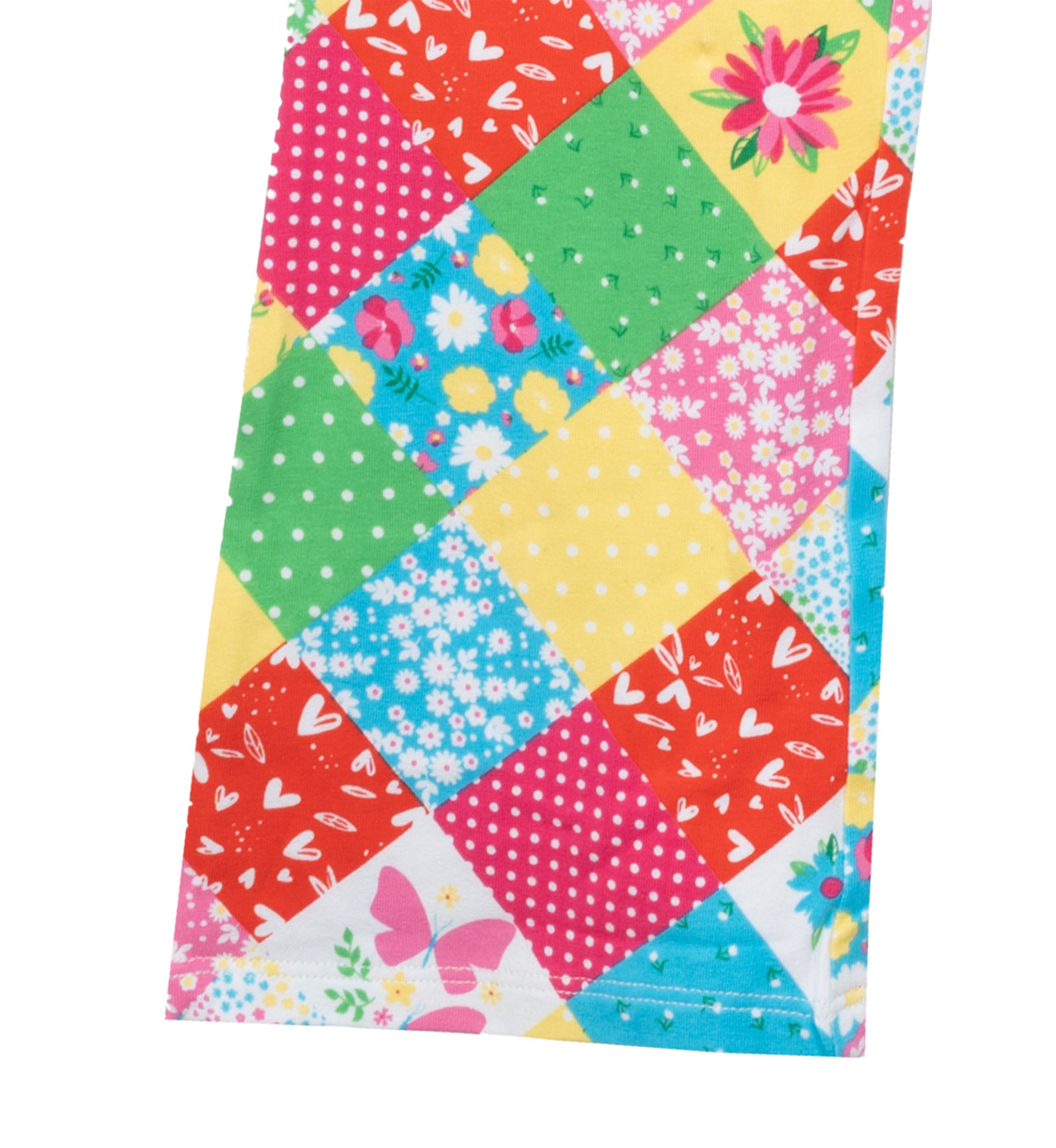 Toddler Girls Patchwork Printed Leggings