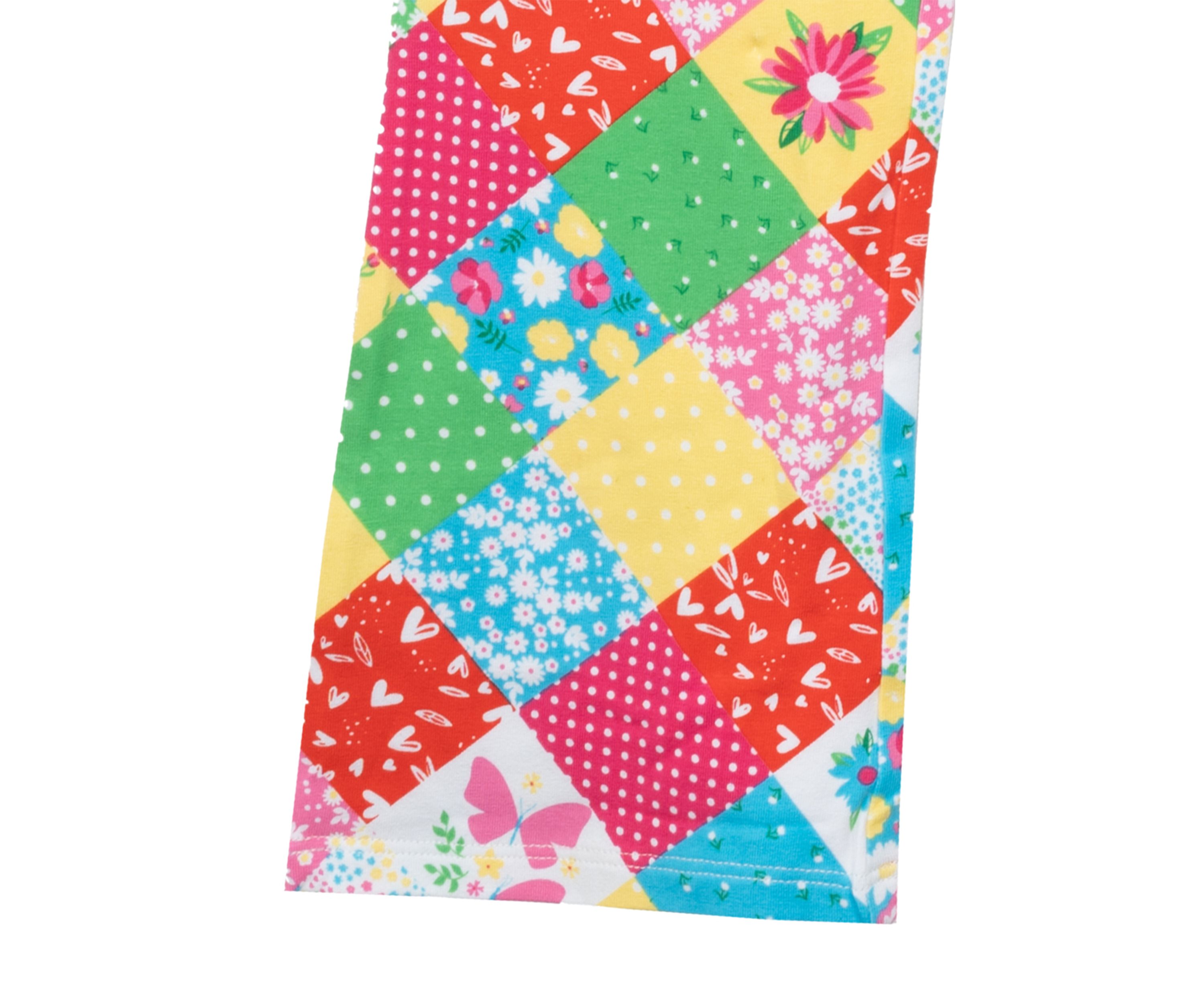 Toddler Girls Patchwork Printed Leggings
