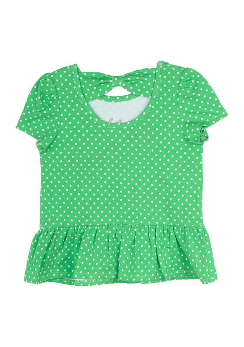 Toddler Girls Polka Dot Bee Top 