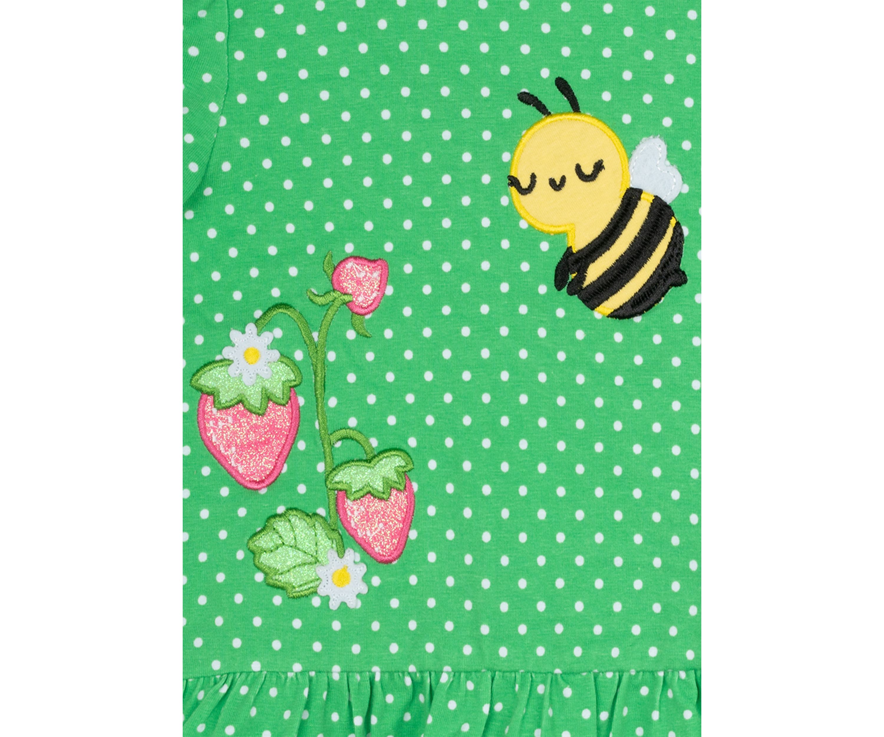 Toddler Girls Polka Dot Bee Top 