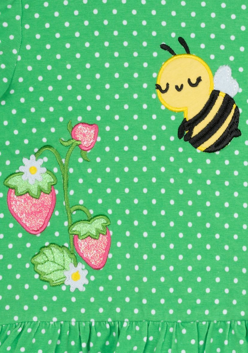 Toddler Girls Polka Dot Bee Top 