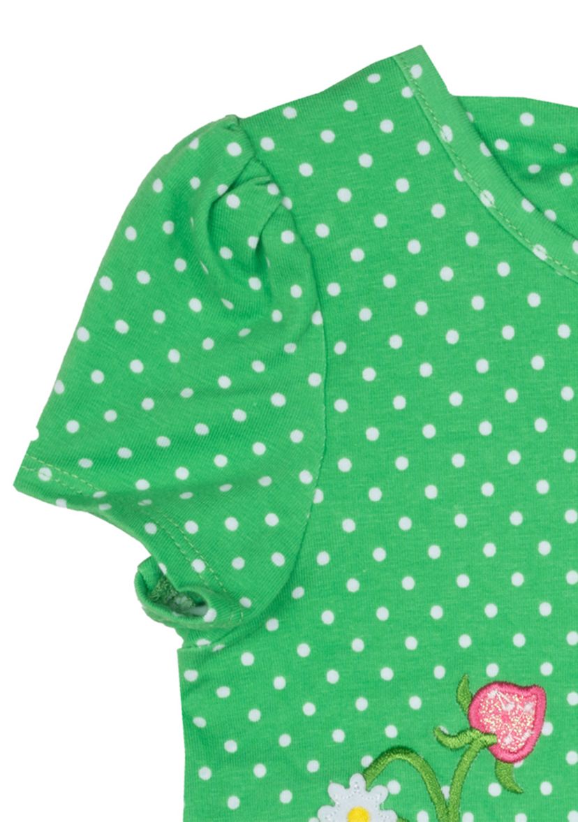 Toddler Girls Polka Dot Bee Top 