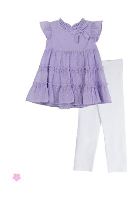 Rare Editions Baby Girls Lurex Clip Dot Set
