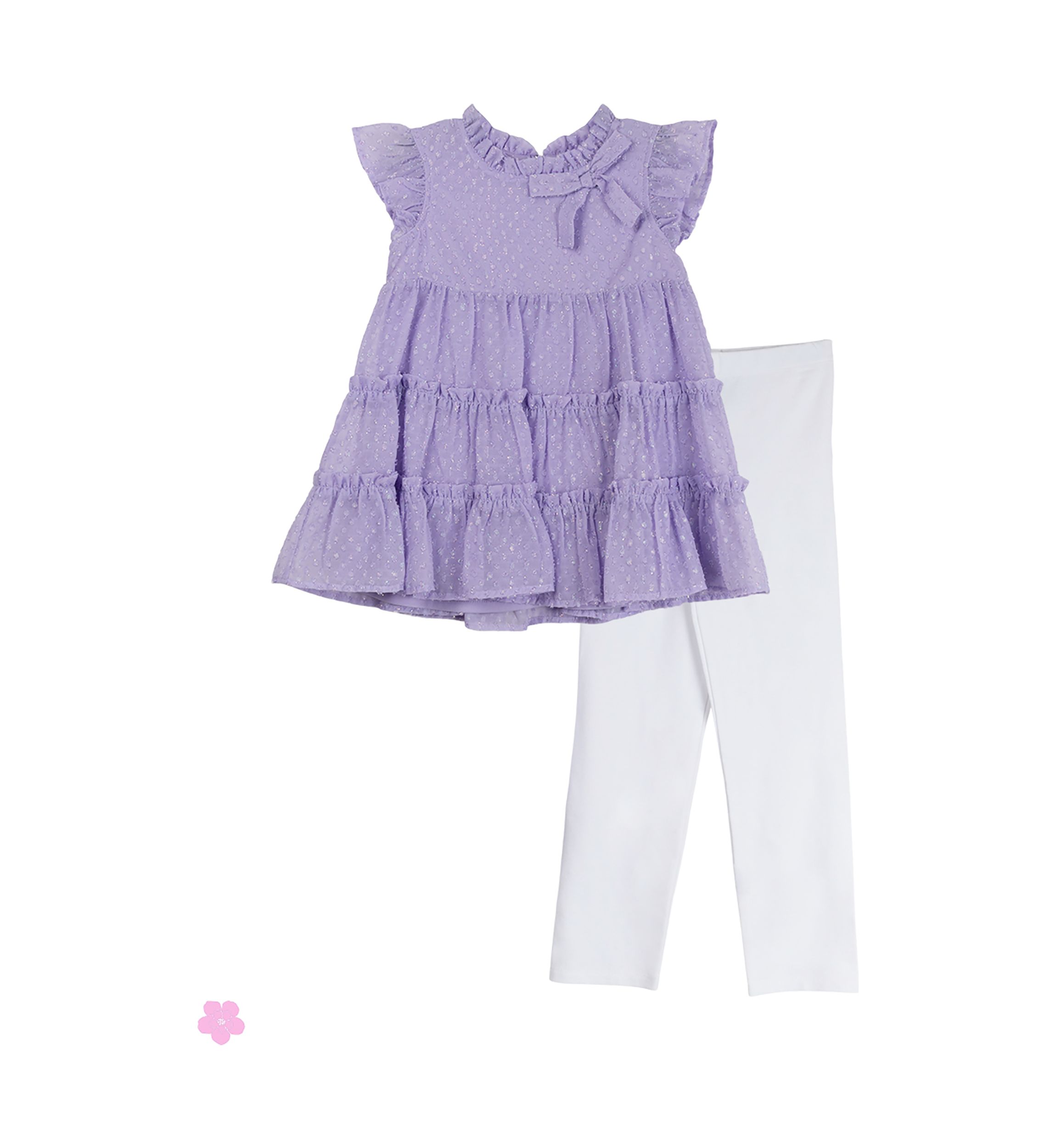 Baby Girls Lurex Clip Dot Set