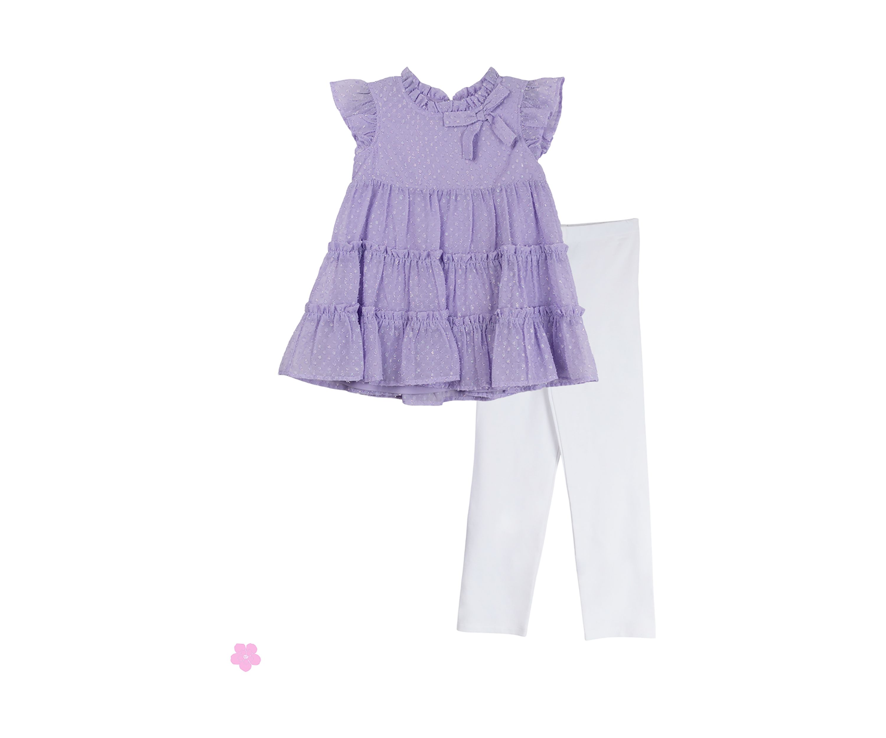 Baby Girls Lurex Clip Dot Set