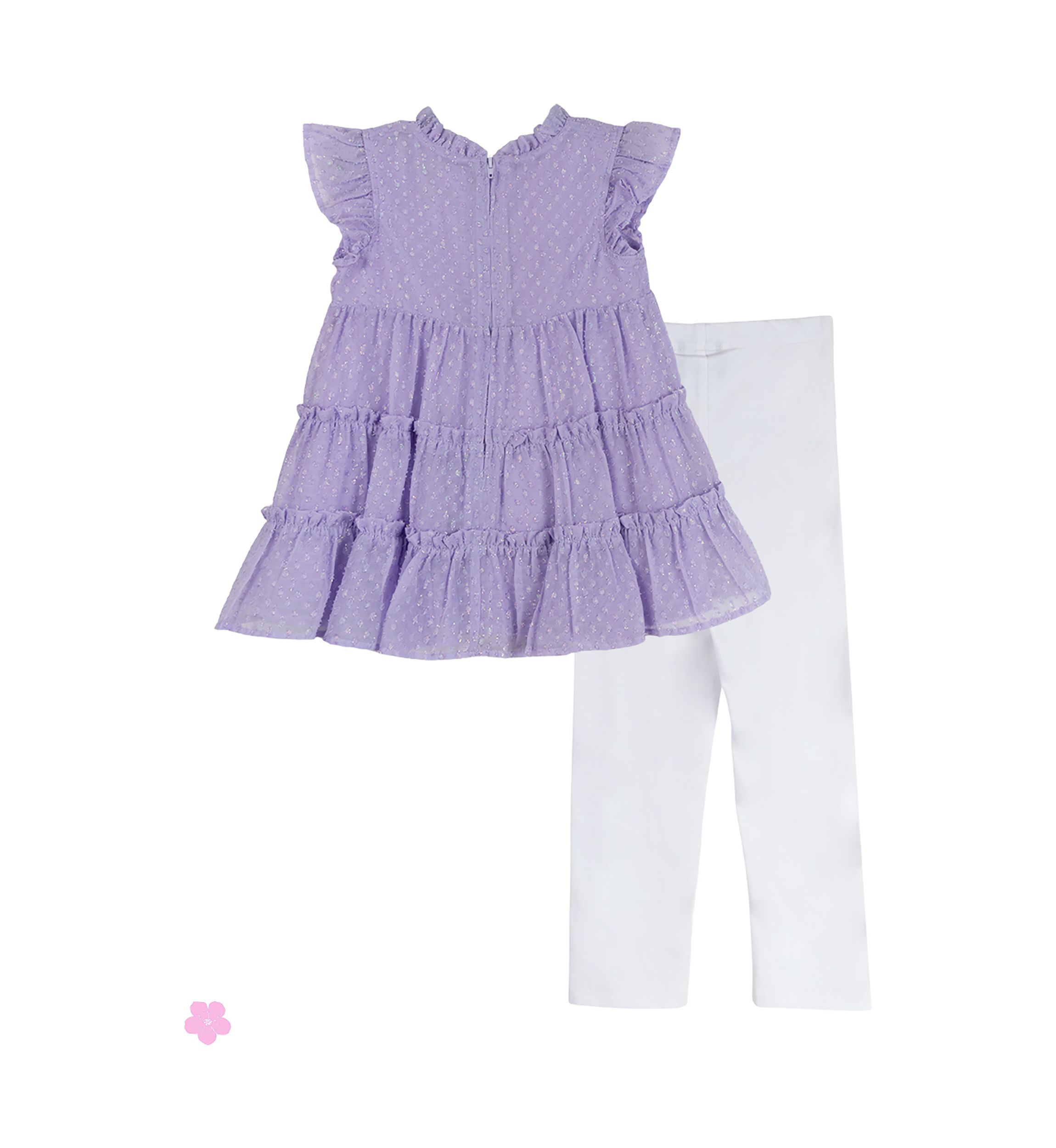 Baby Girls Lurex Clip Dot Set