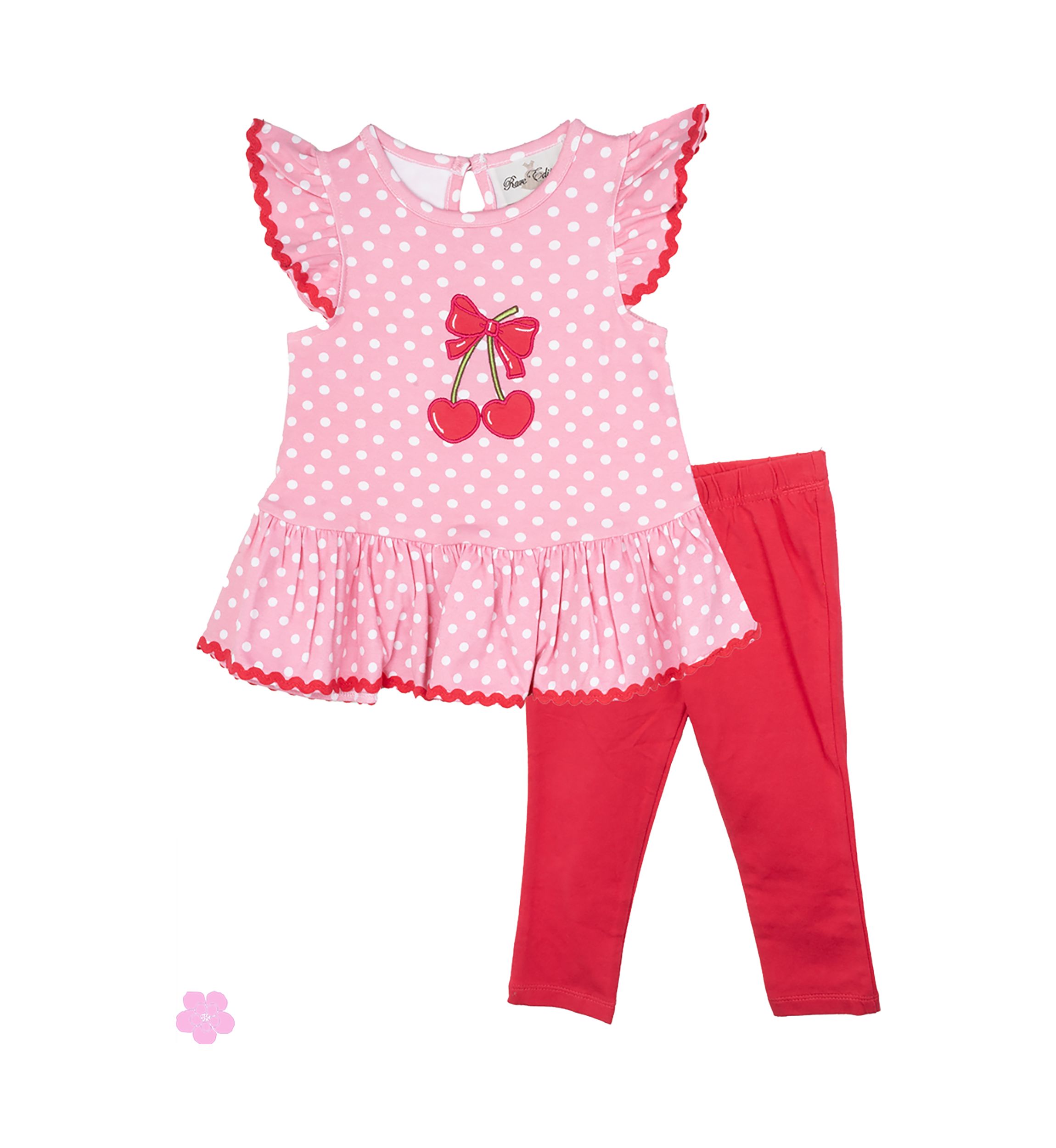Baby Girls Cherry Interlock Set