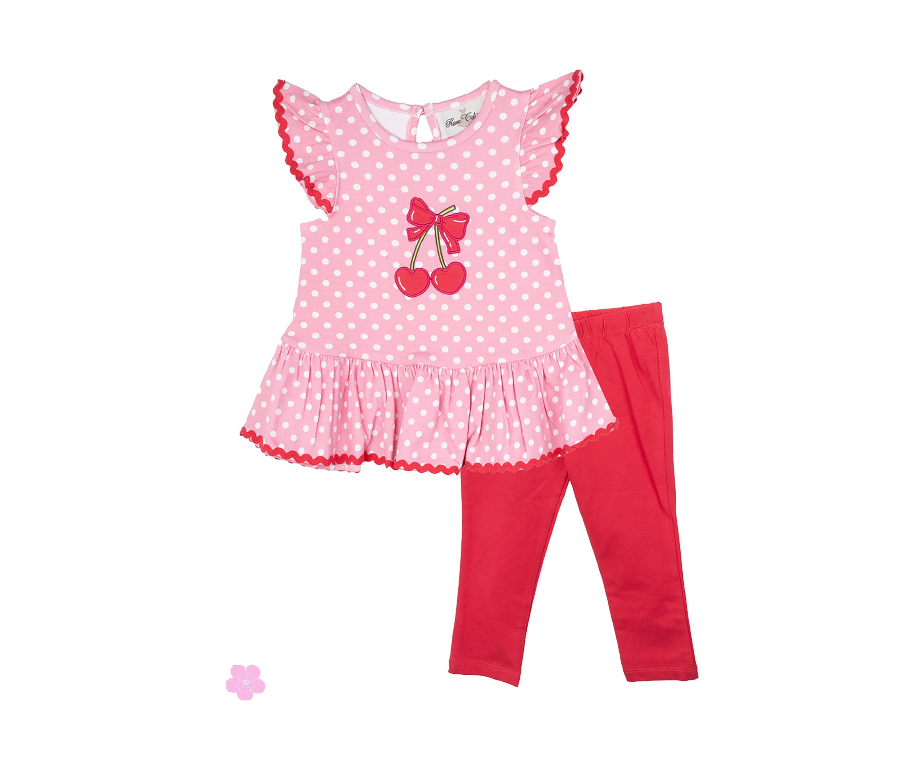 Baby Girls Cherry Interlock Set