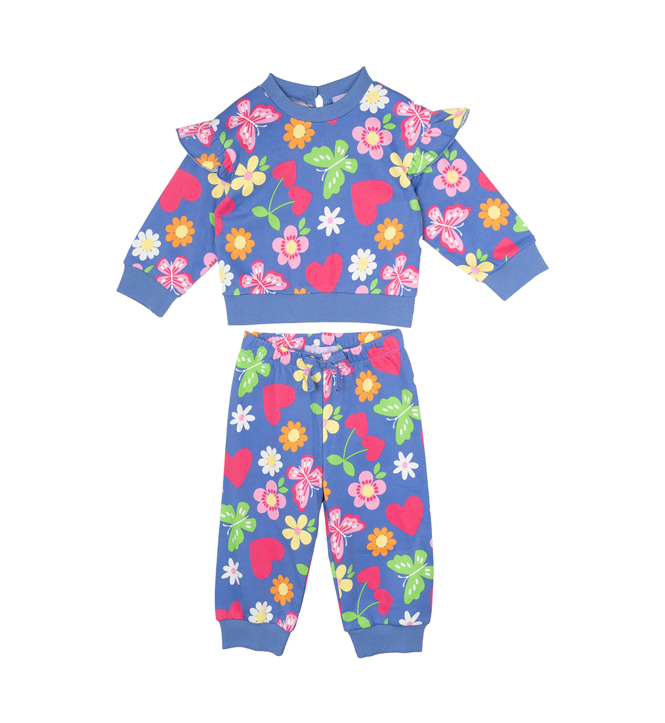 Baby Girls Printed French Terry Set