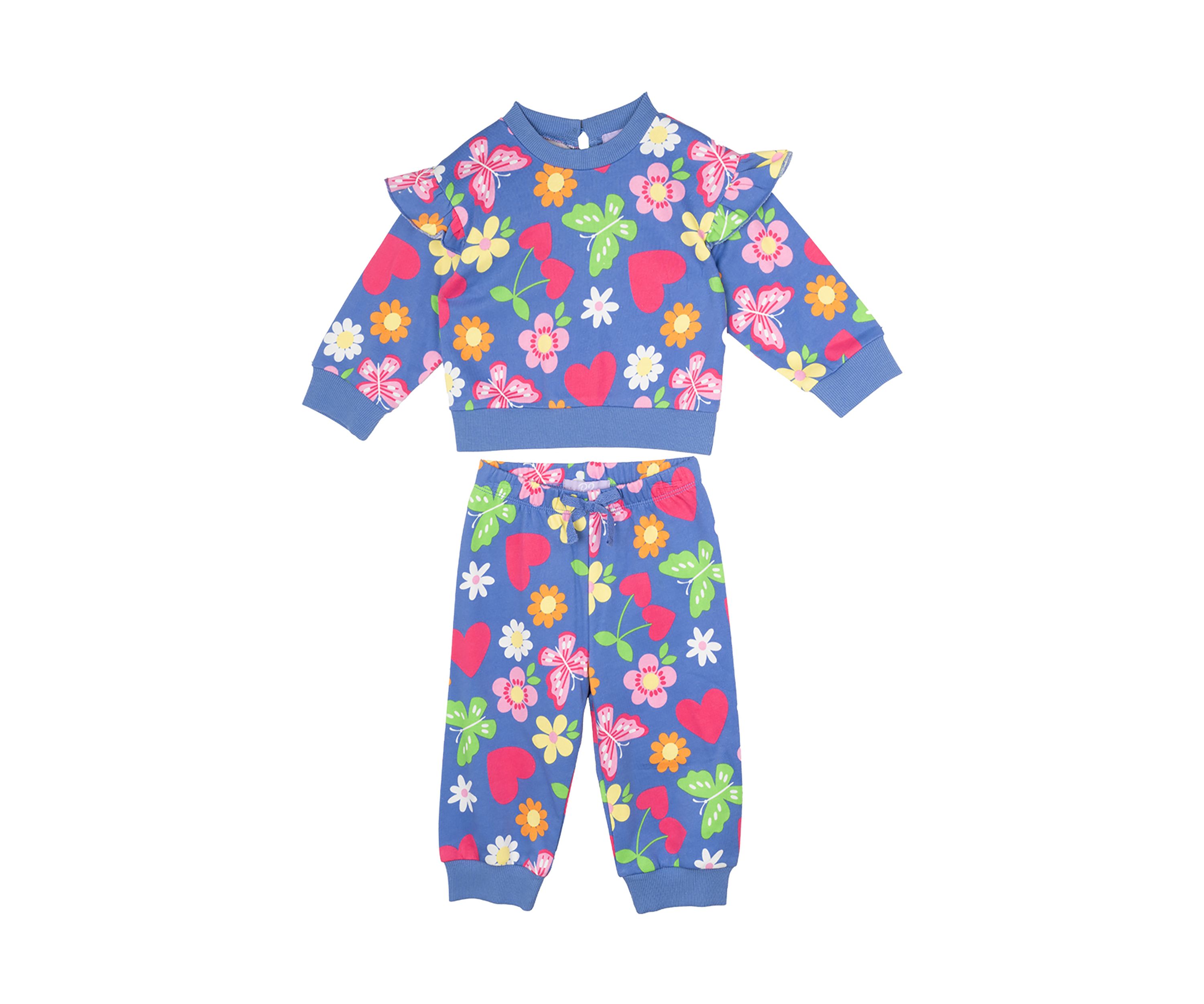 Baby Girls Printed French Terry Set