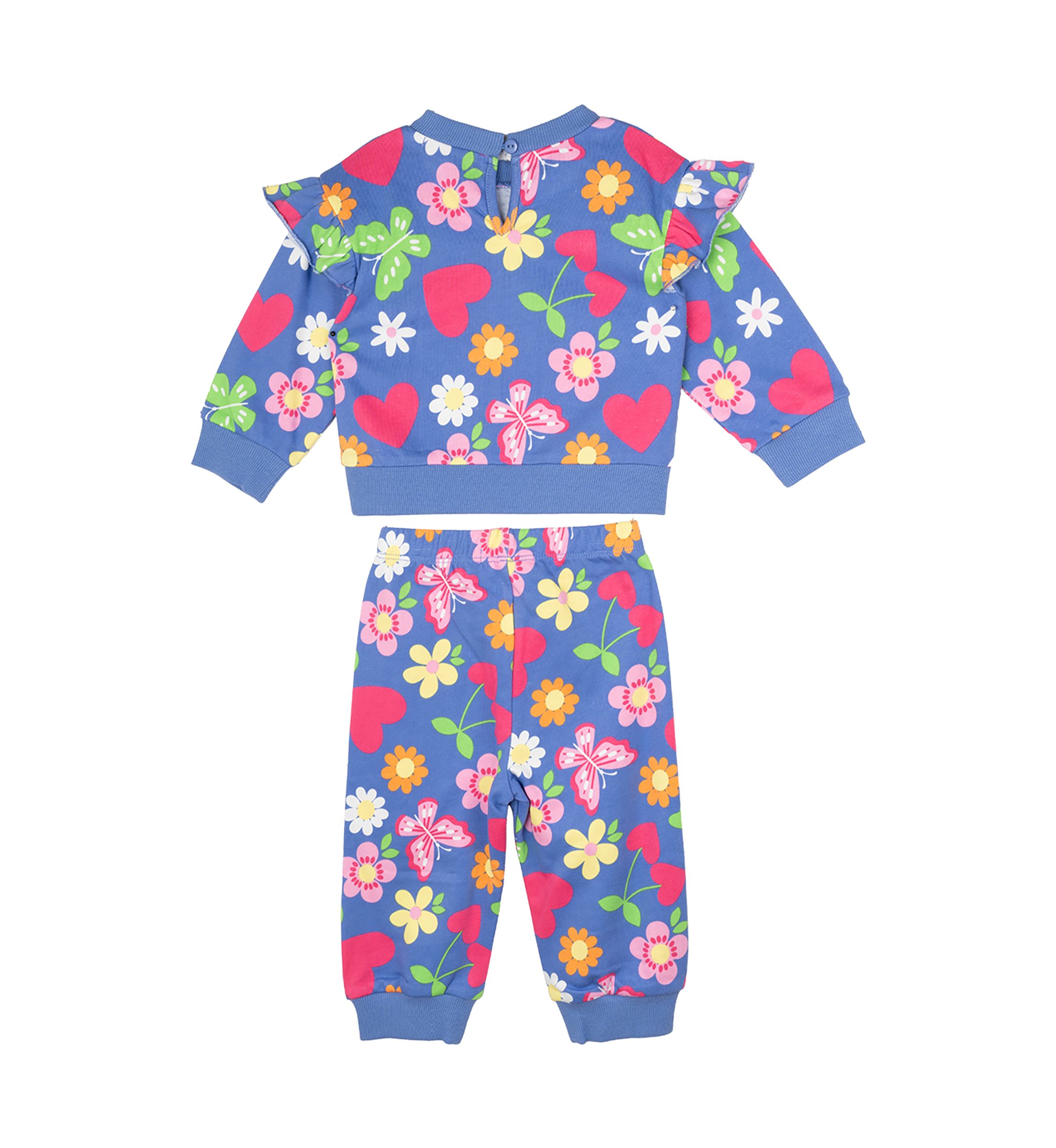 Baby Girls Printed French Terry Set