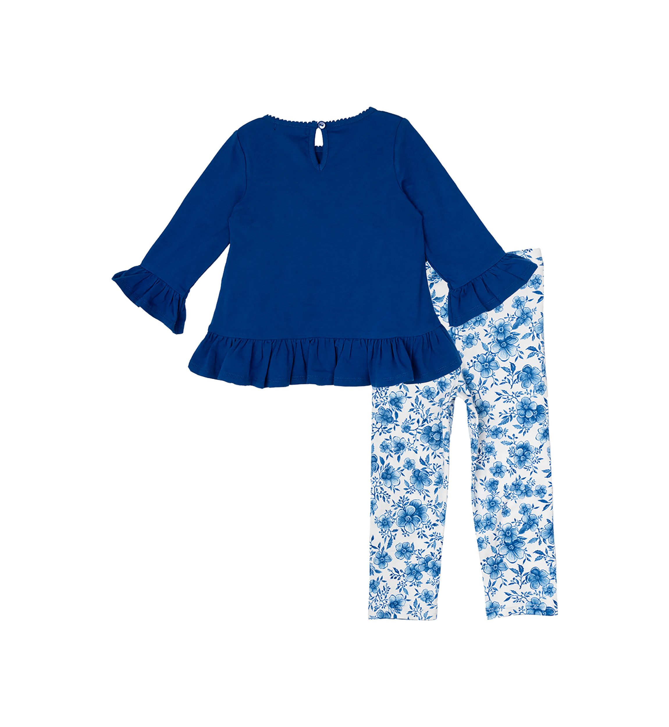 Baby Girls Butterfly Appliqué Top and Printed Leggings Set