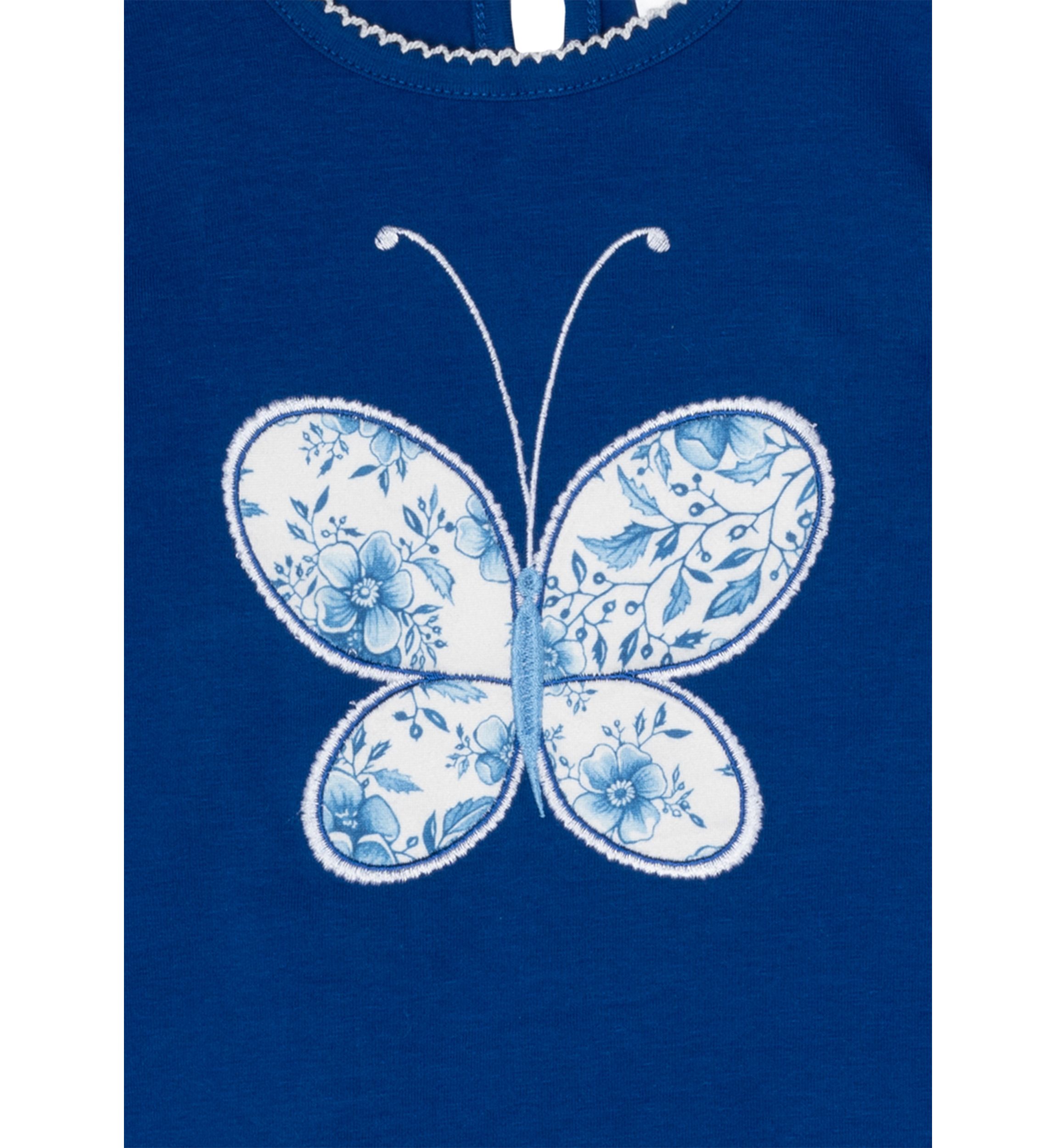 Baby Girls Butterfly Appliqué Top and Printed Leggings Set