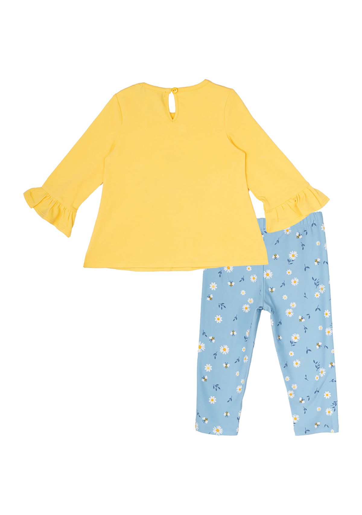 Baby Girls Daisy Graphic Top and Printed Leggings Set