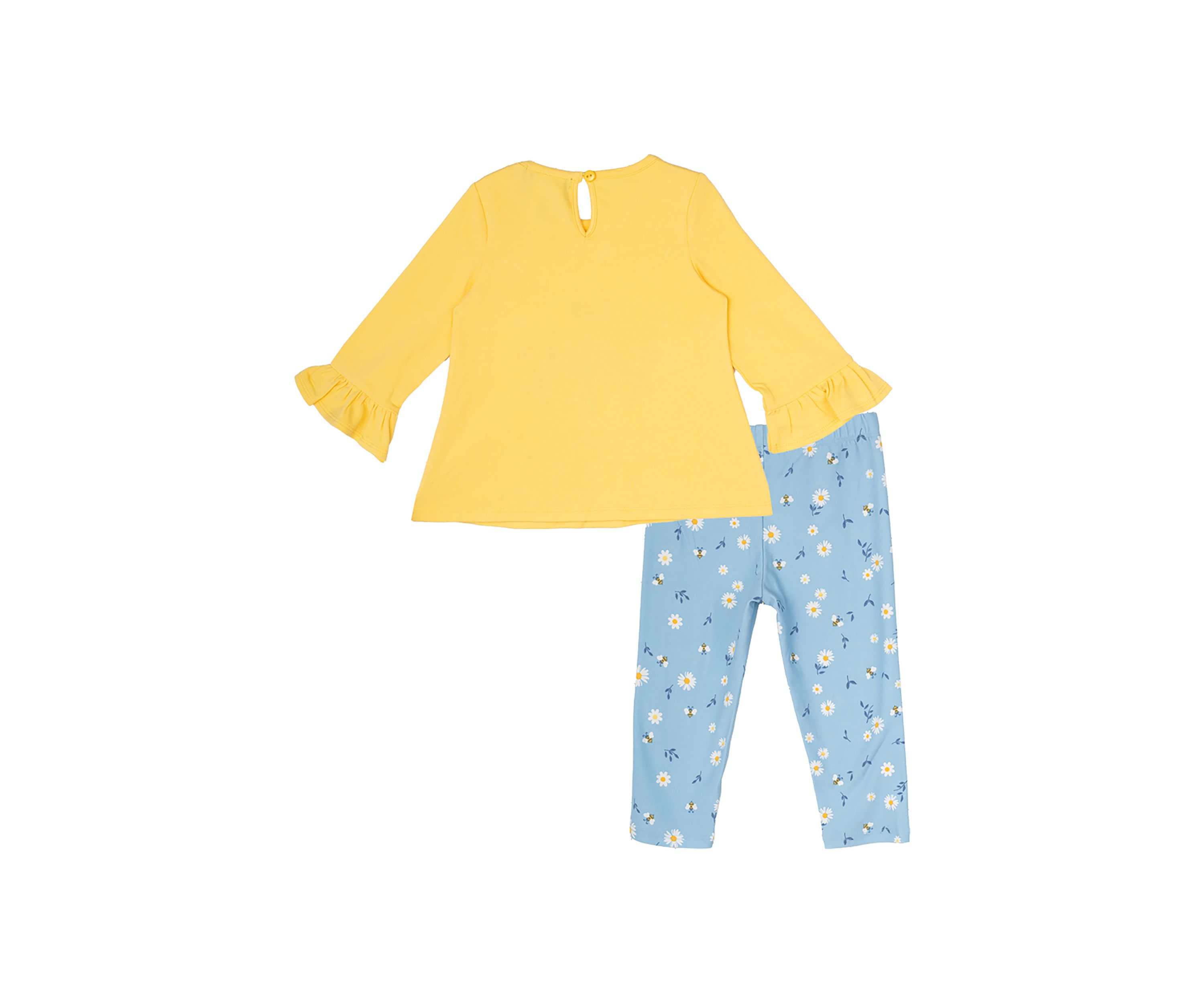 Baby Girls Daisy Graphic Top and Printed Leggings Set