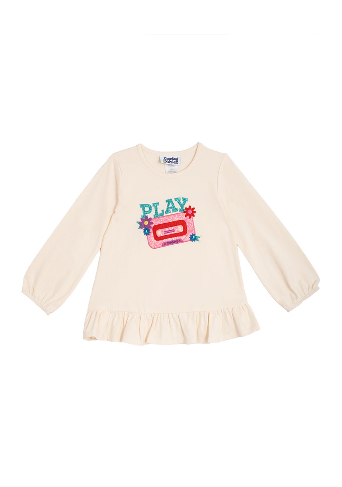 Toddler Girls Long Sleeve Play Tape Top