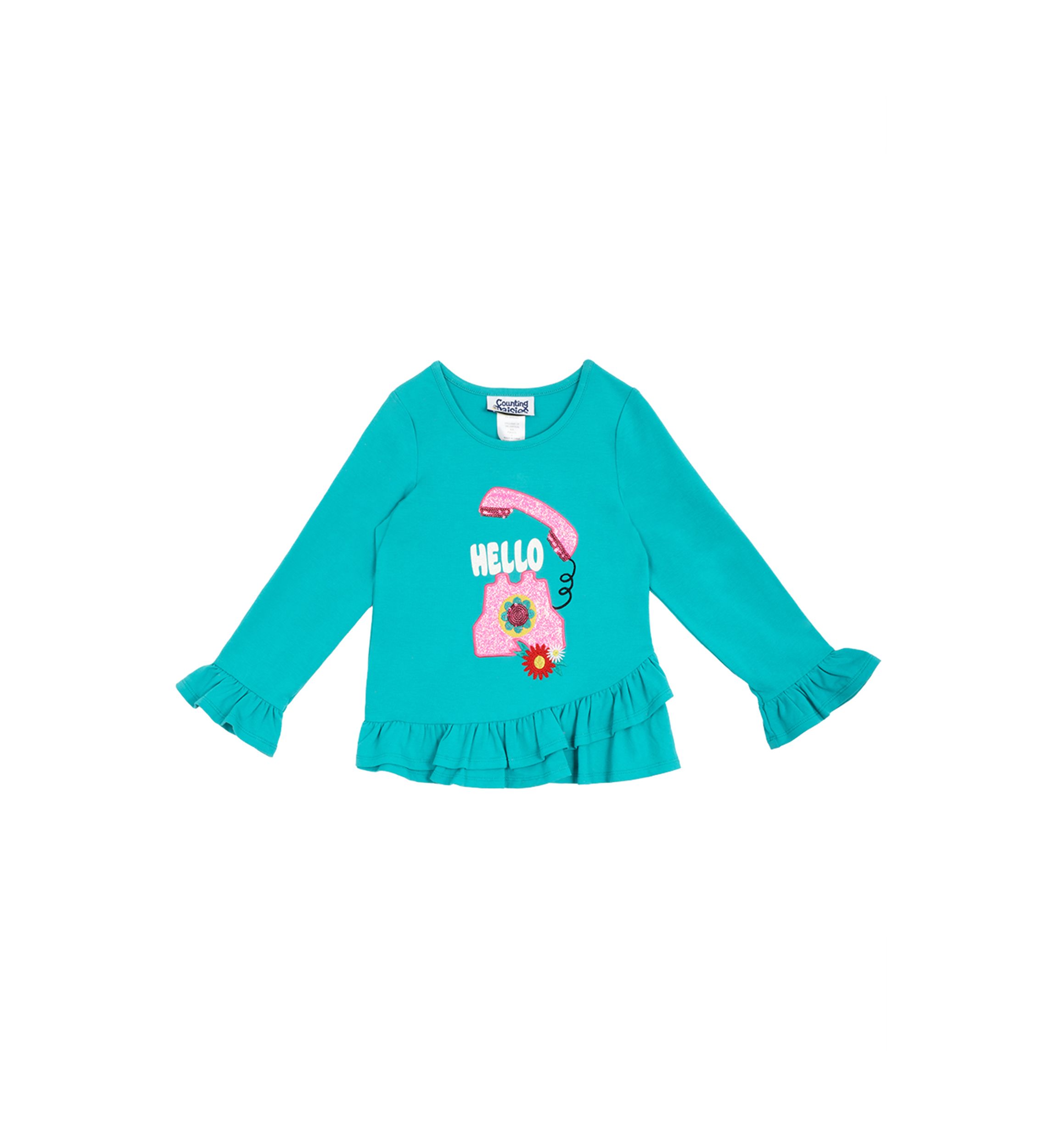 Toddler Girls Long Sleeve Phone Top