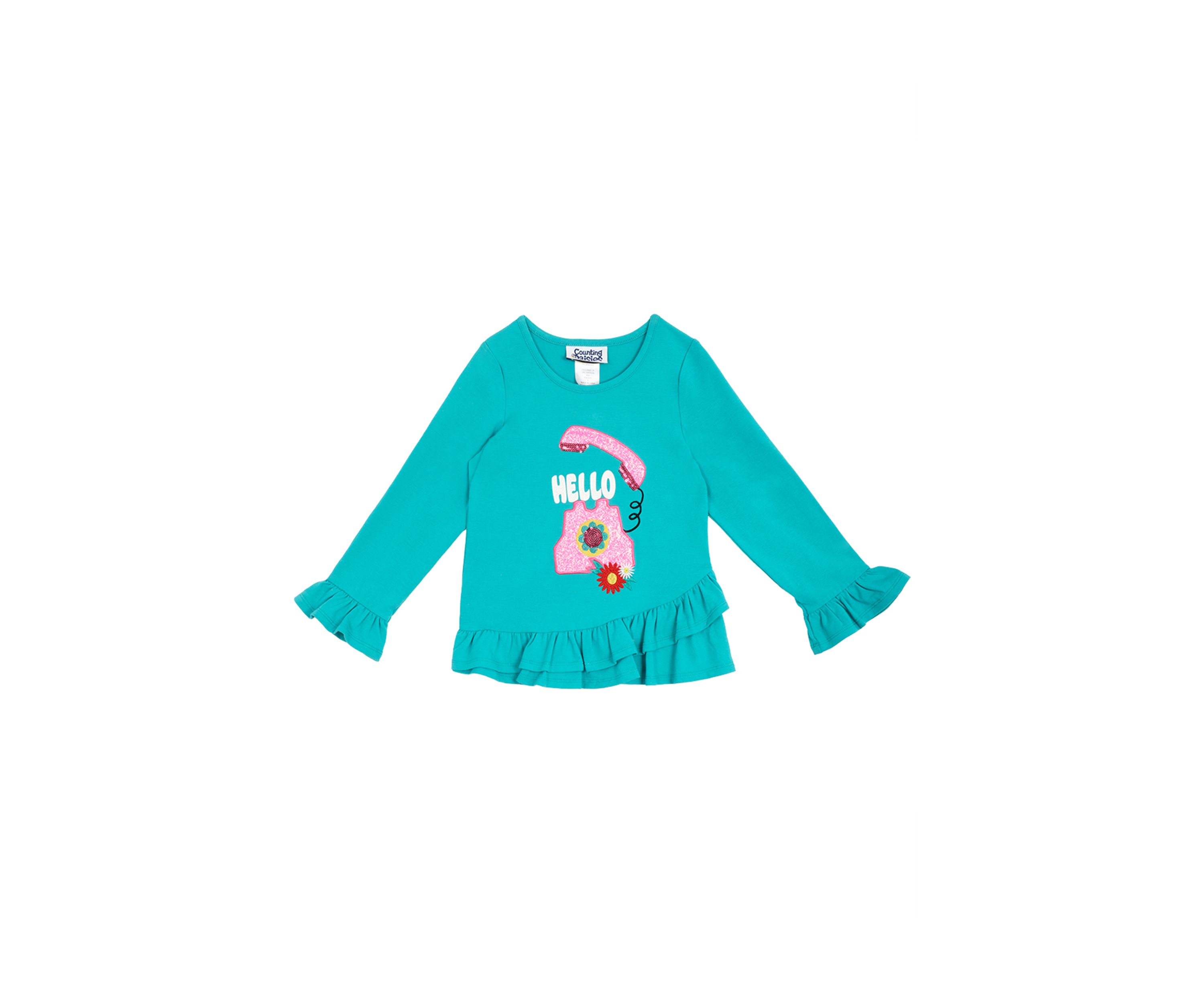 Toddler Girls Long Sleeve Phone Top