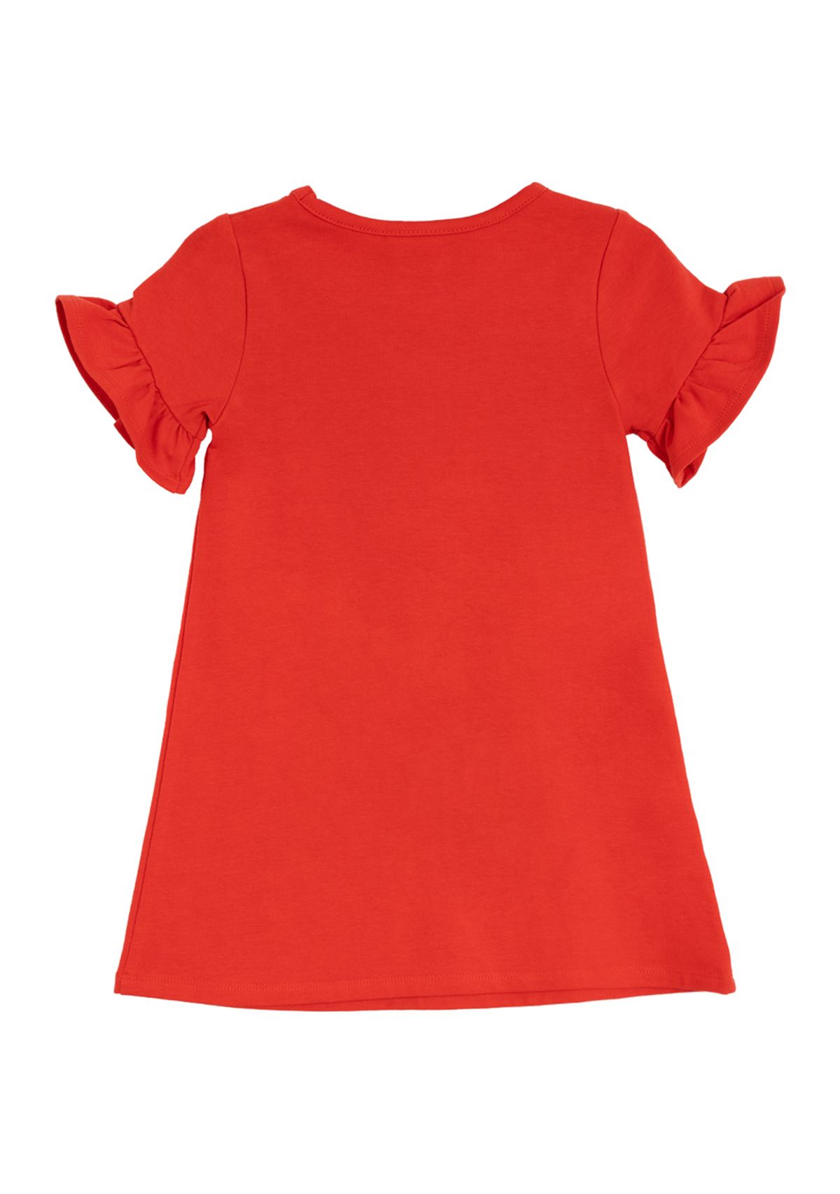 Toddler Girls Flutter Sleeve Guitar Appliqué Dress