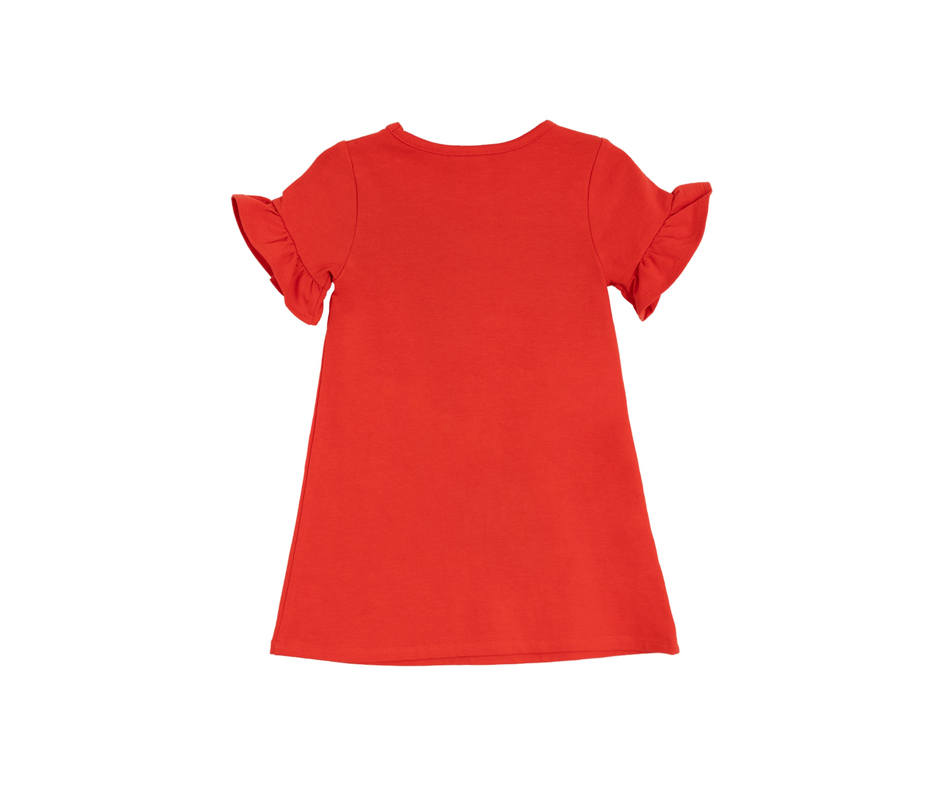 Toddler Girls Flutter Sleeve Guitar Appliqué Dress