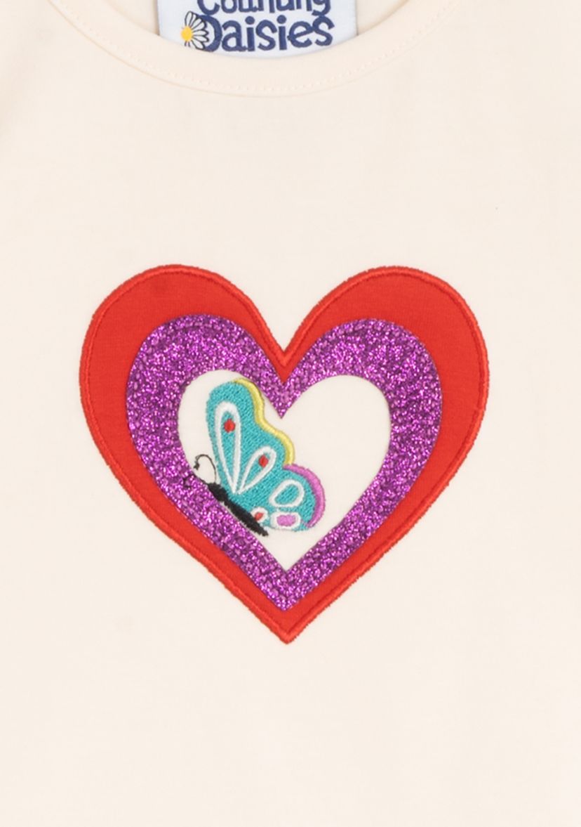 Baby Girls Heart Appliqué Top and Leggings Set