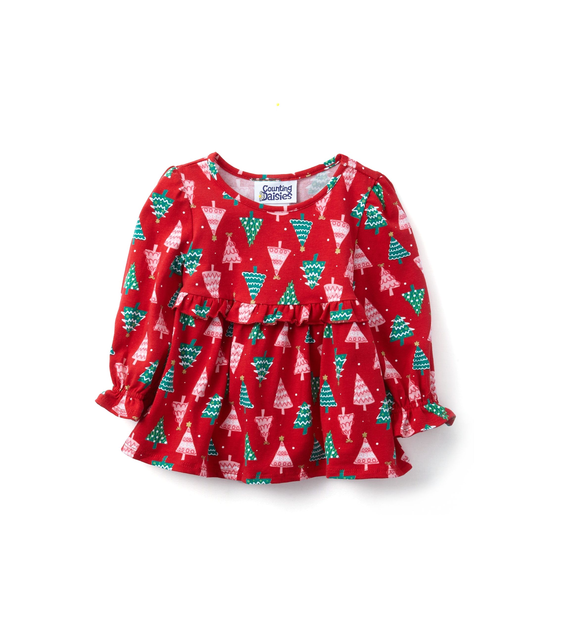 Toddler Girls Festive Printed Top