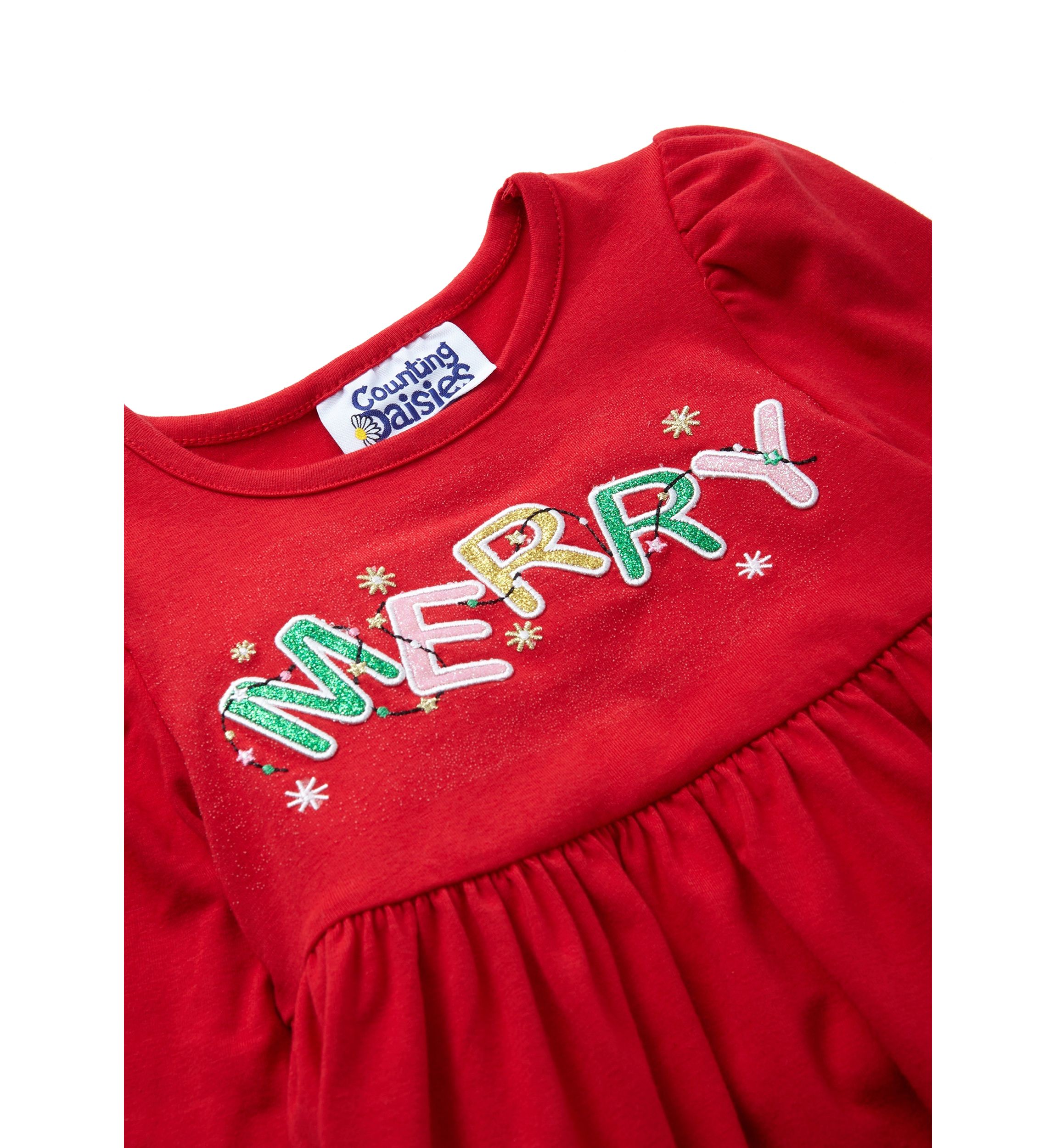 Toddler Girls Knit Appliqué Dress