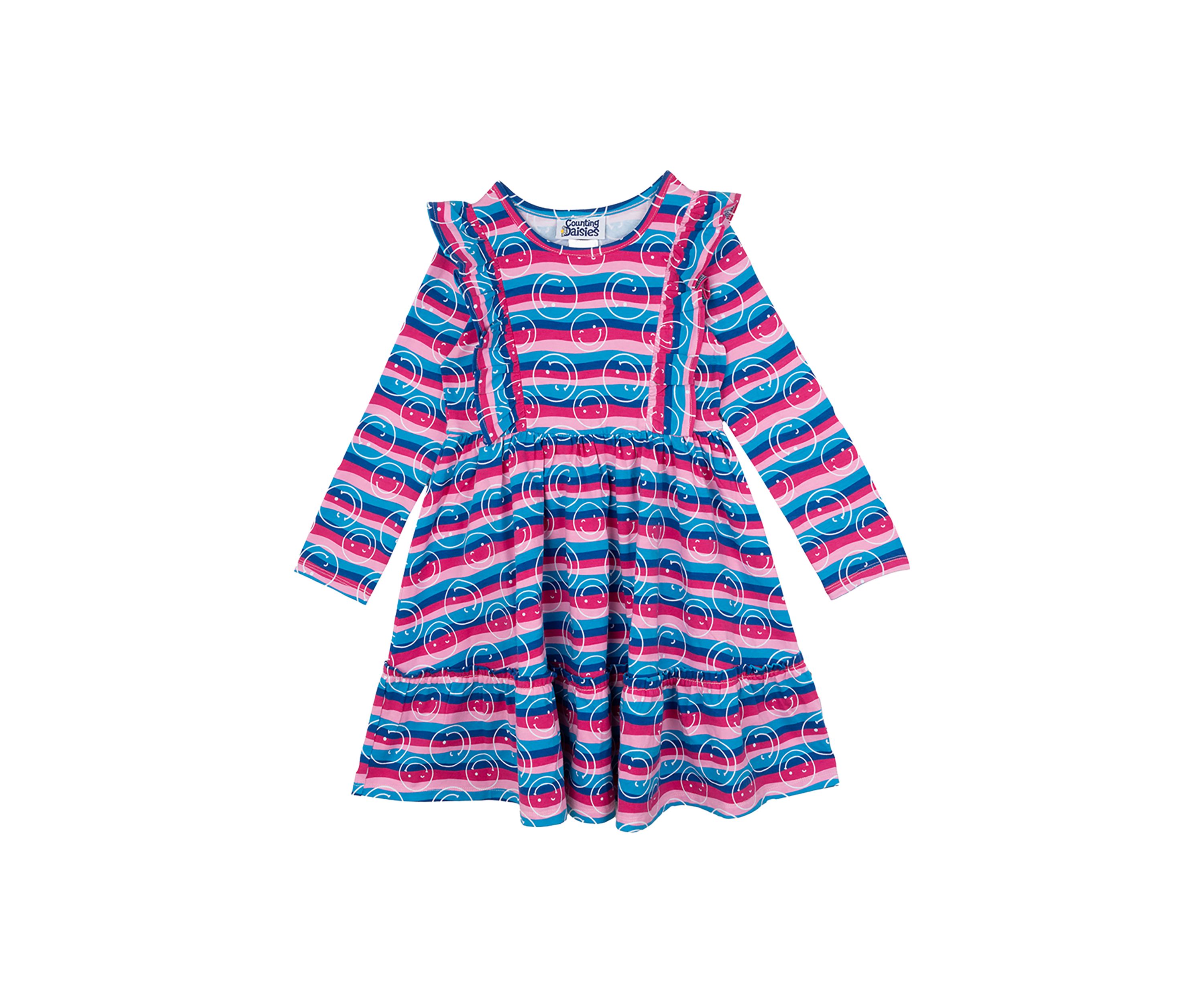 Toddler Girls Smiley Printed Dress