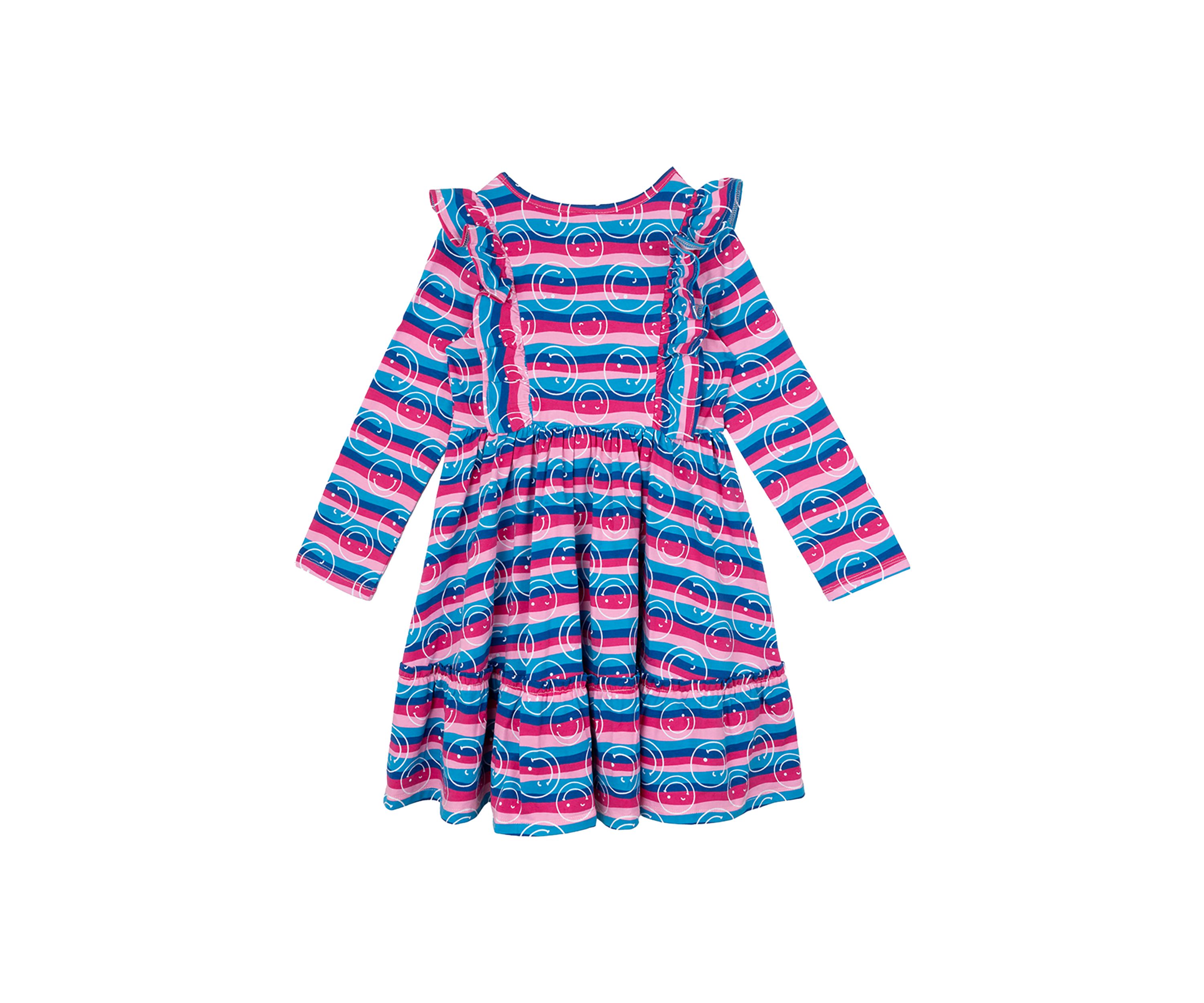 Toddler Girls Smiley Printed Dress