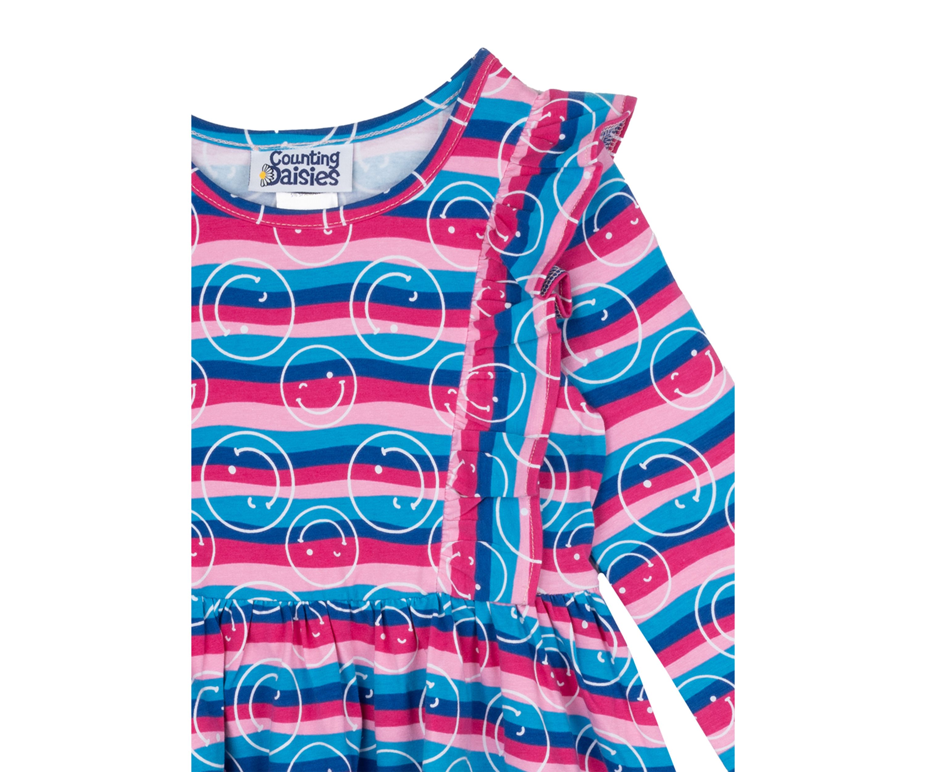 Toddler Girls Smiley Printed Dress