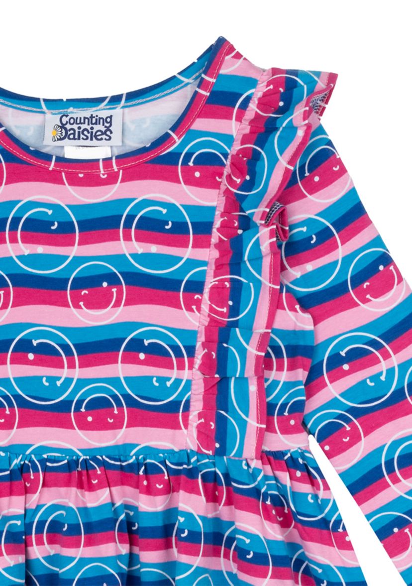 Toddler Girls Smiley Printed Dress