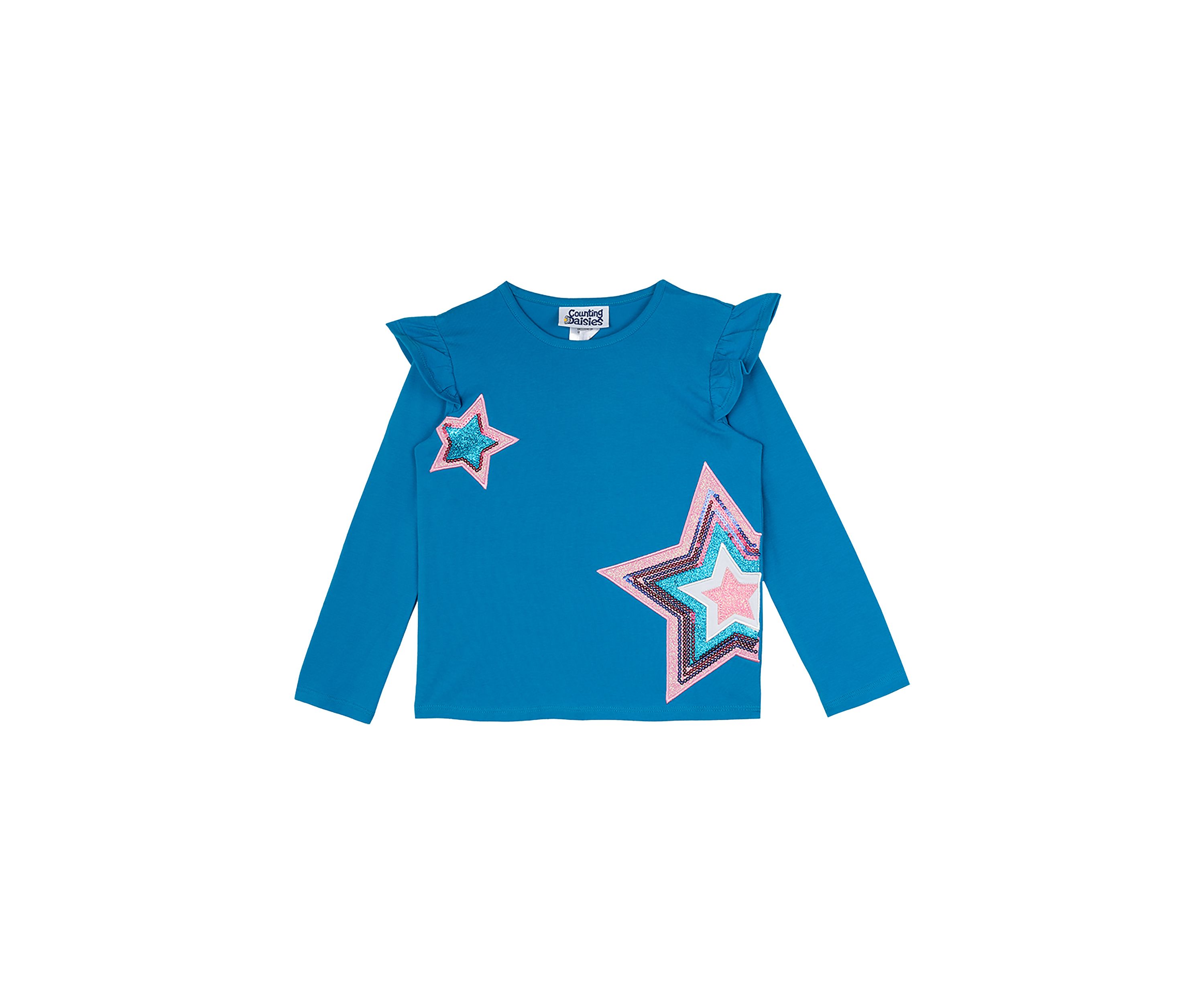 Toddler Girls Star Appliqué Top