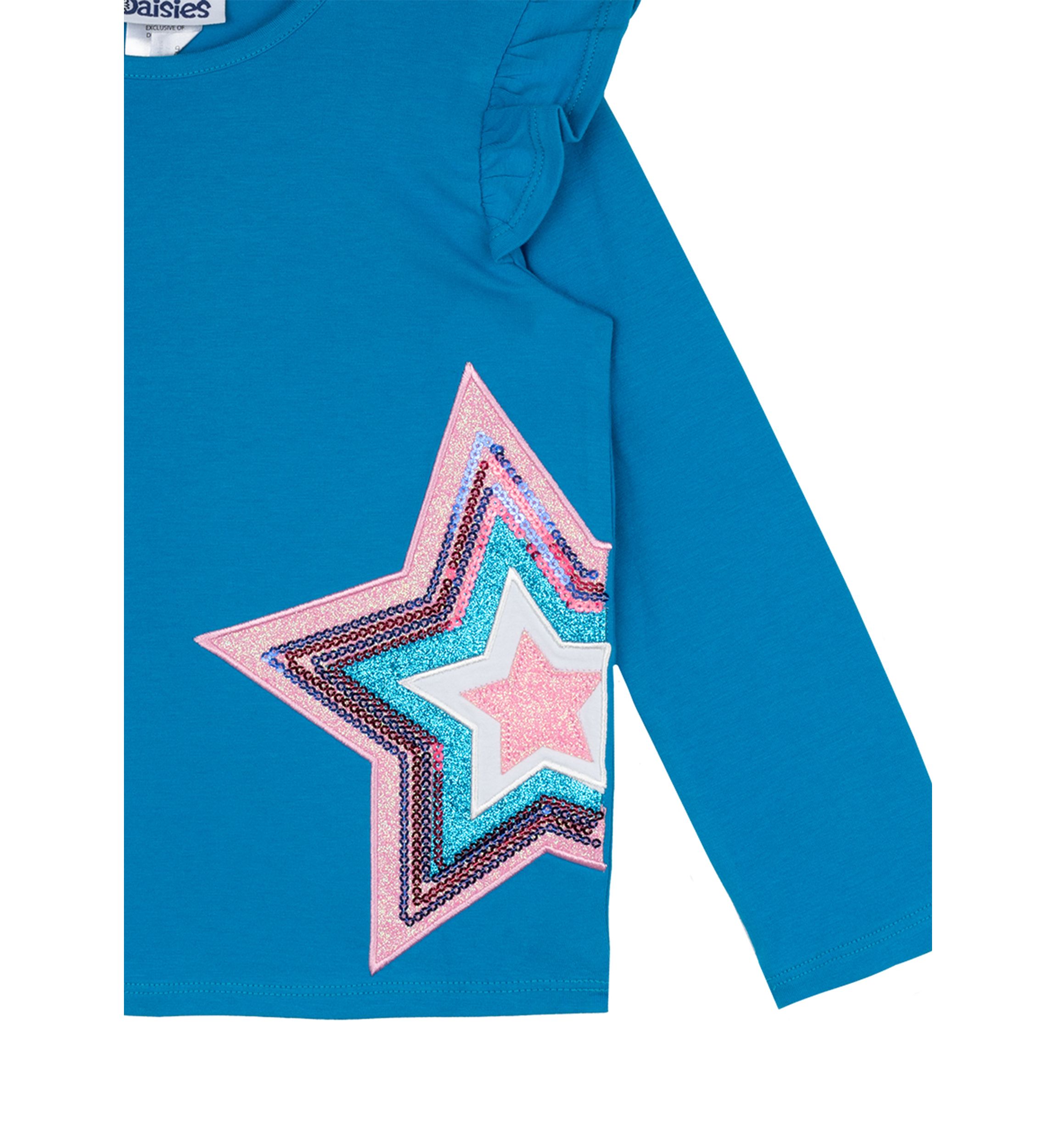 Toddler Girls Star Appliqué Top