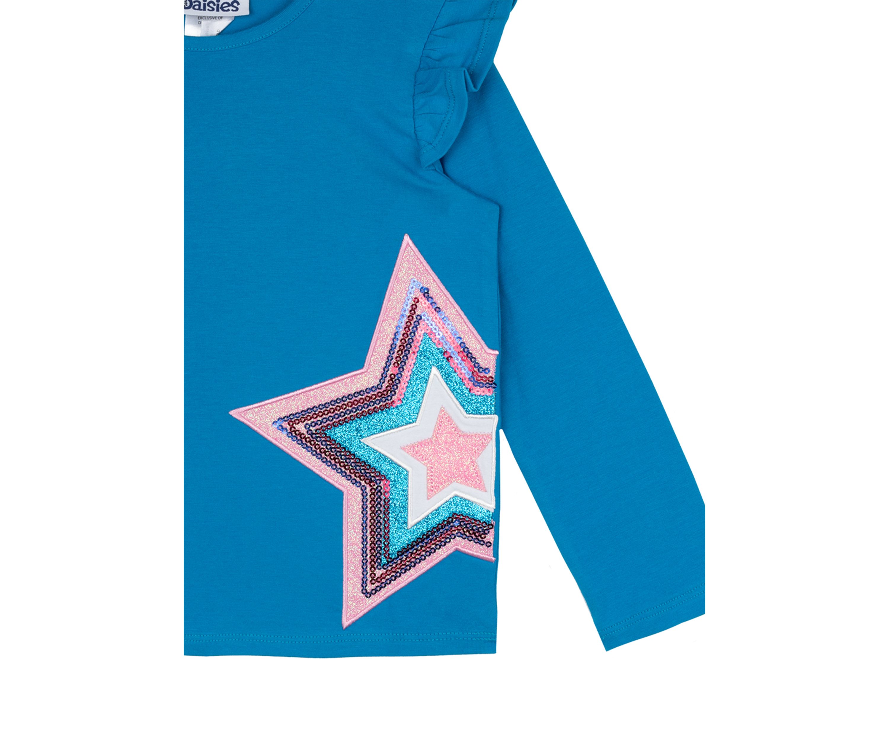 Toddler Girls Star Appliqué Top